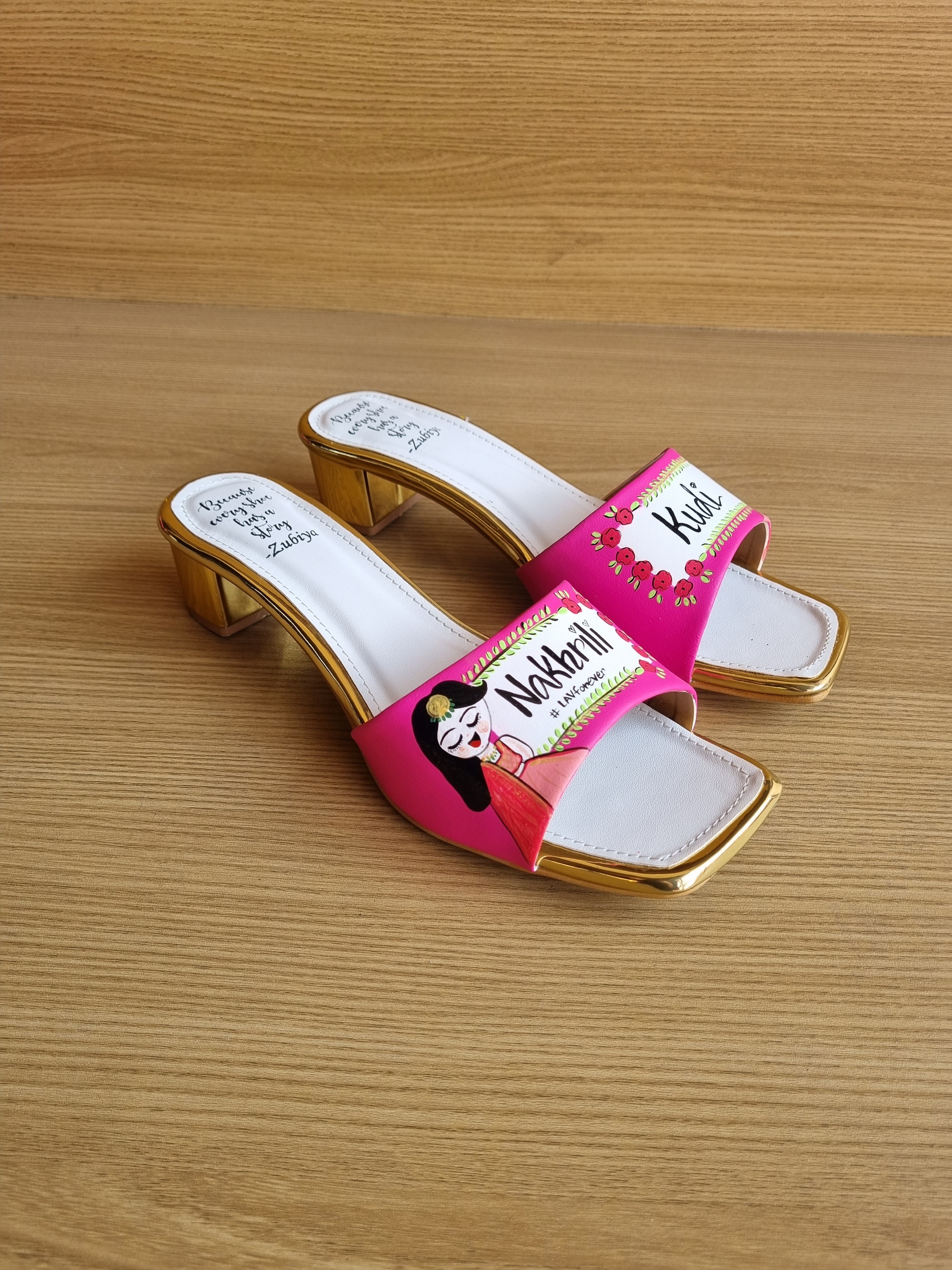 Hot pink pampered munda-nakrili kudi swag couple combo