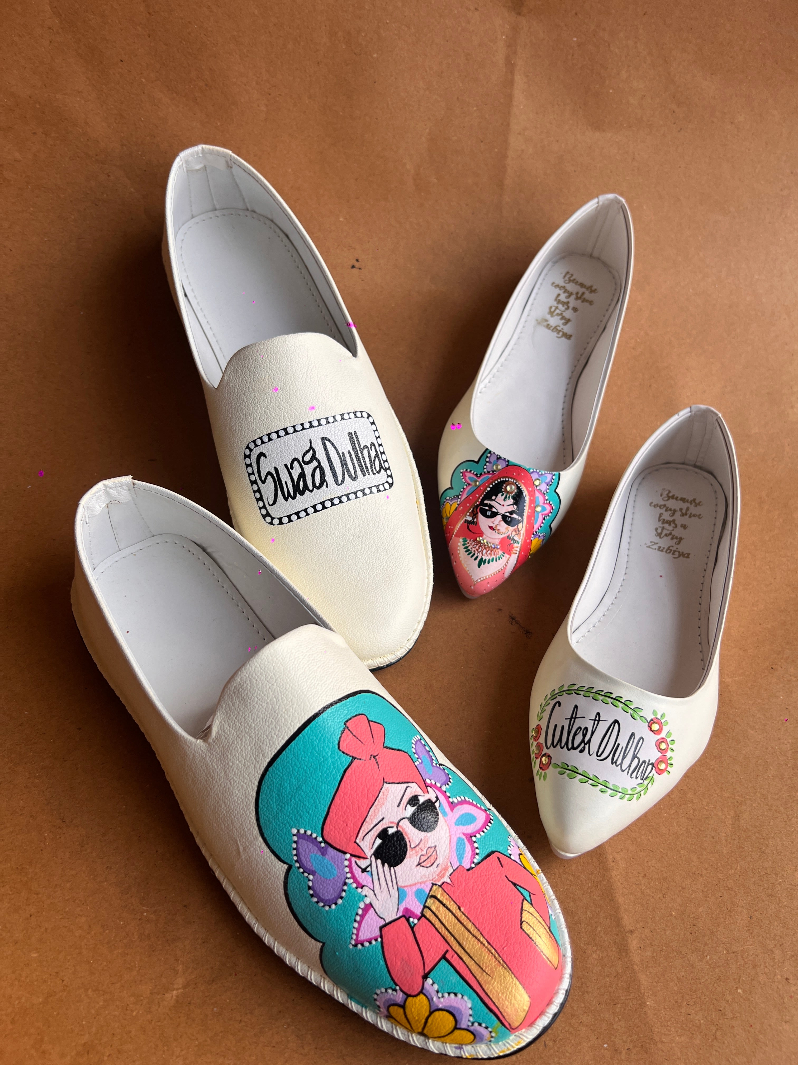 Lime yellow juttis couple combo