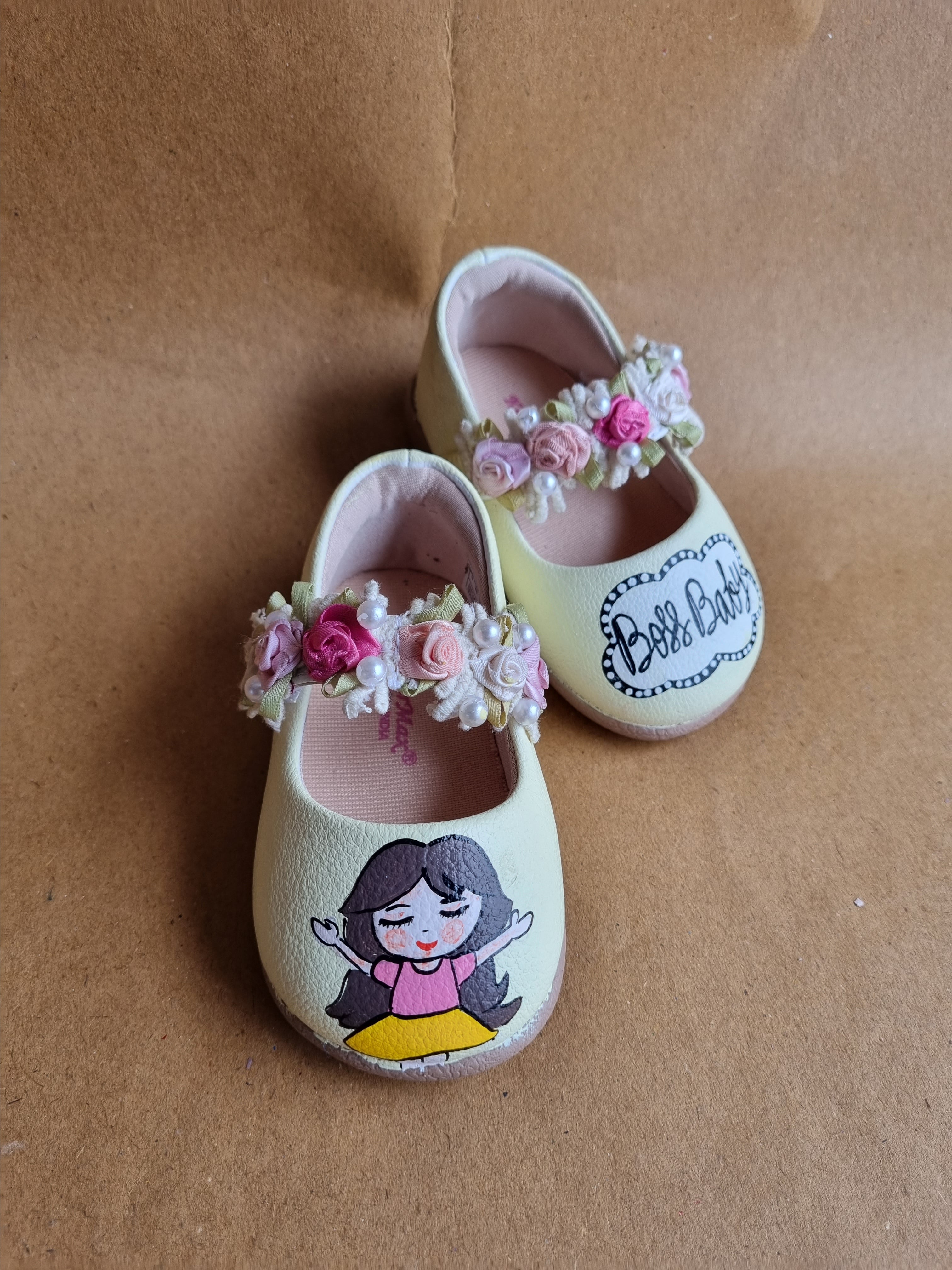 Lime yellow Closed boss baby sandals