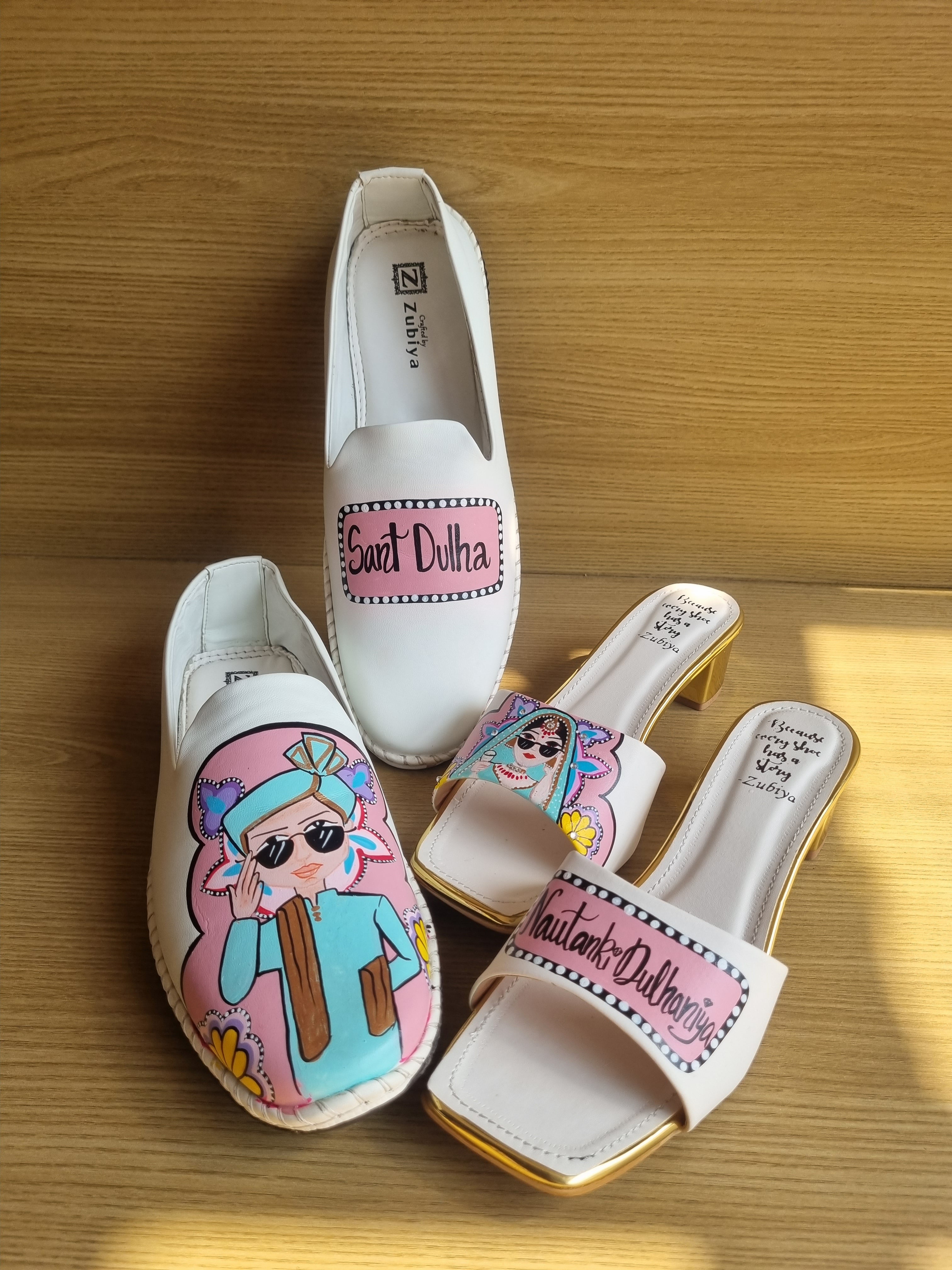 White - baby pink swag couple combo