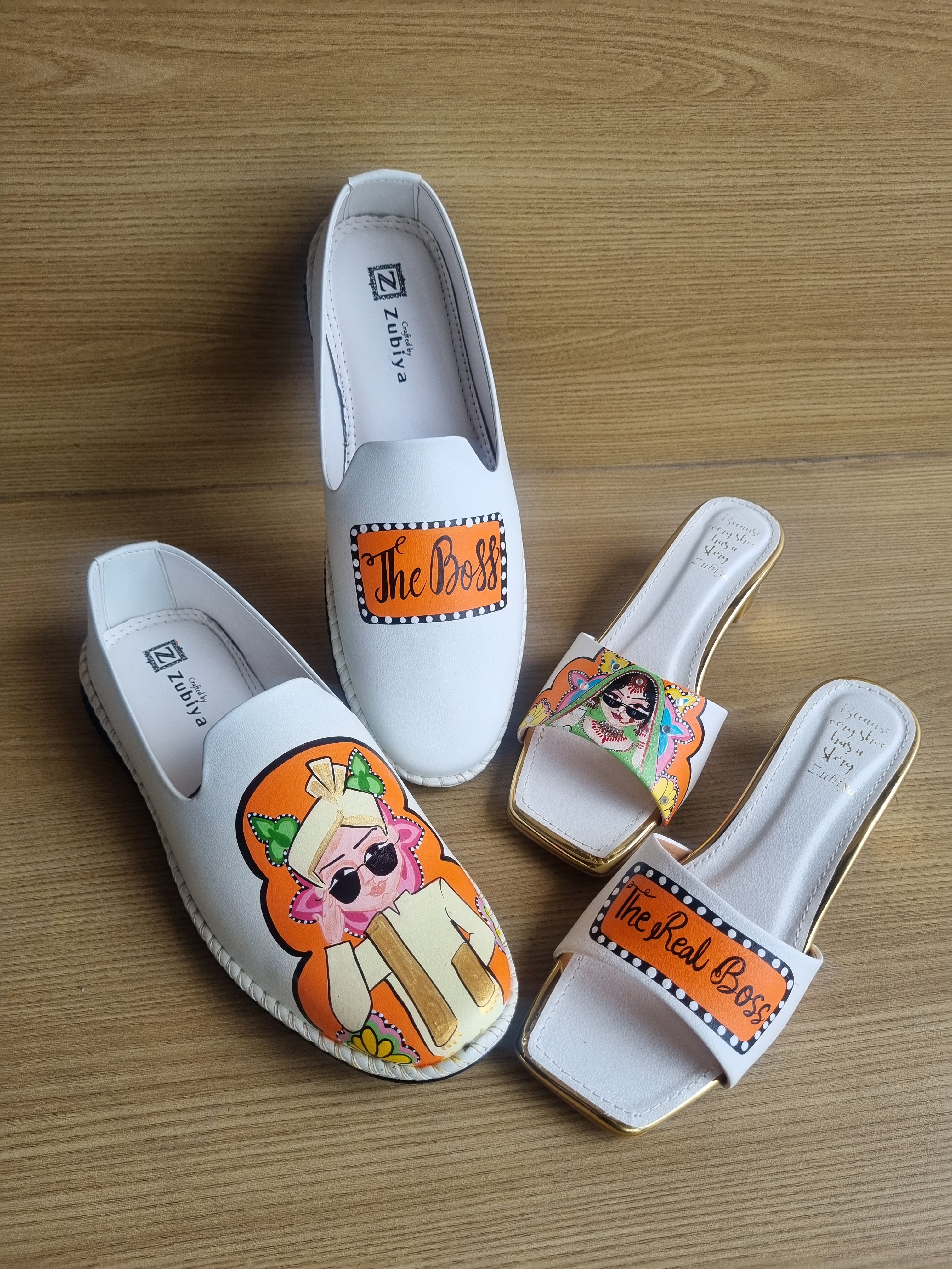 White - orangish yellow swag couple combo