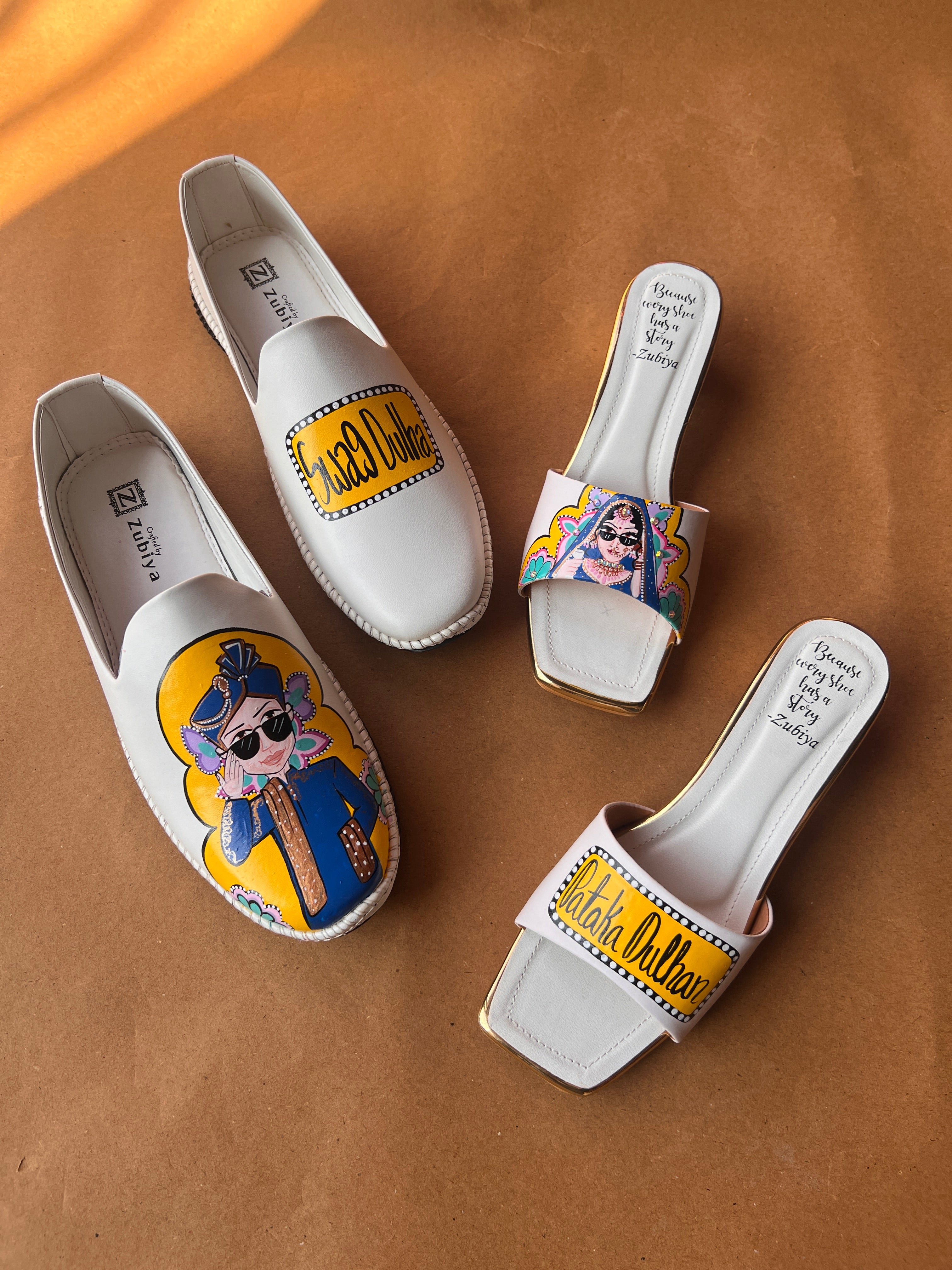 White bright blue swag couple combo