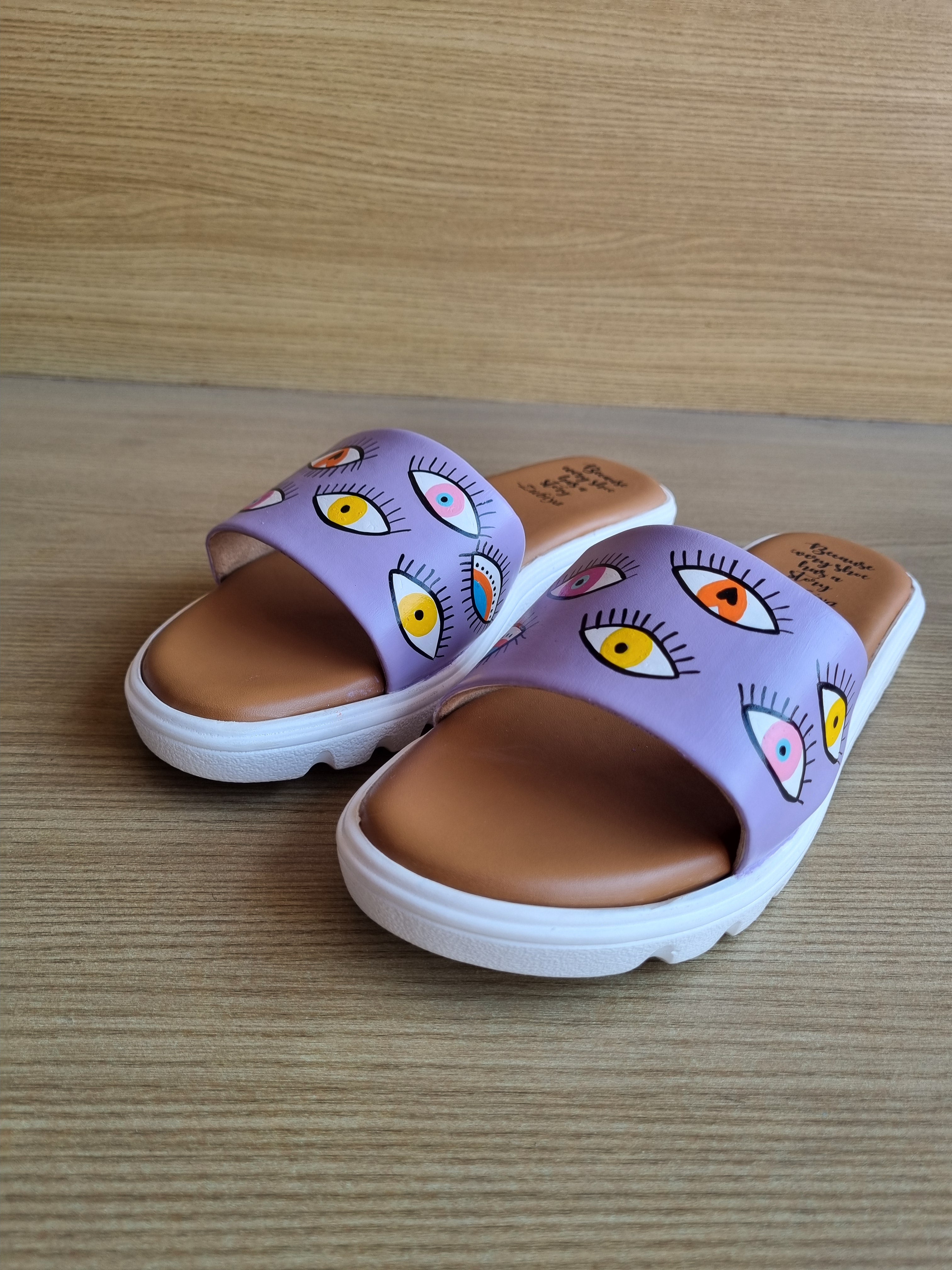 Lavander evil eye slides