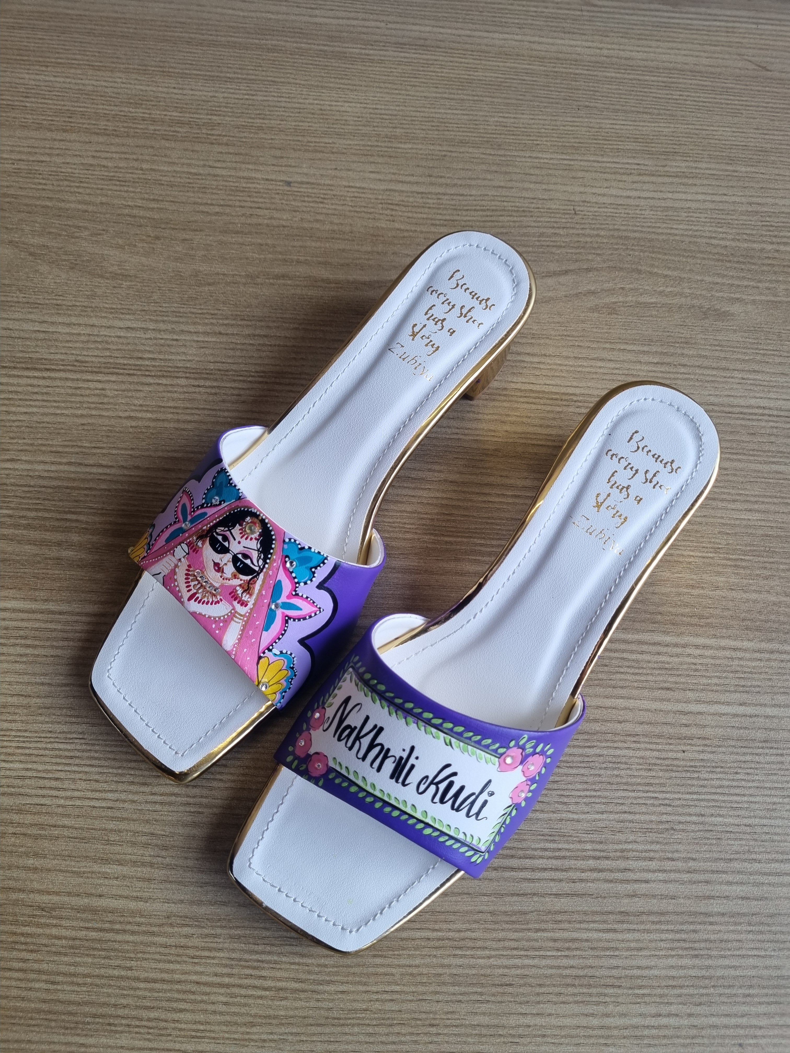 Bright purple bridal Artwork Heels