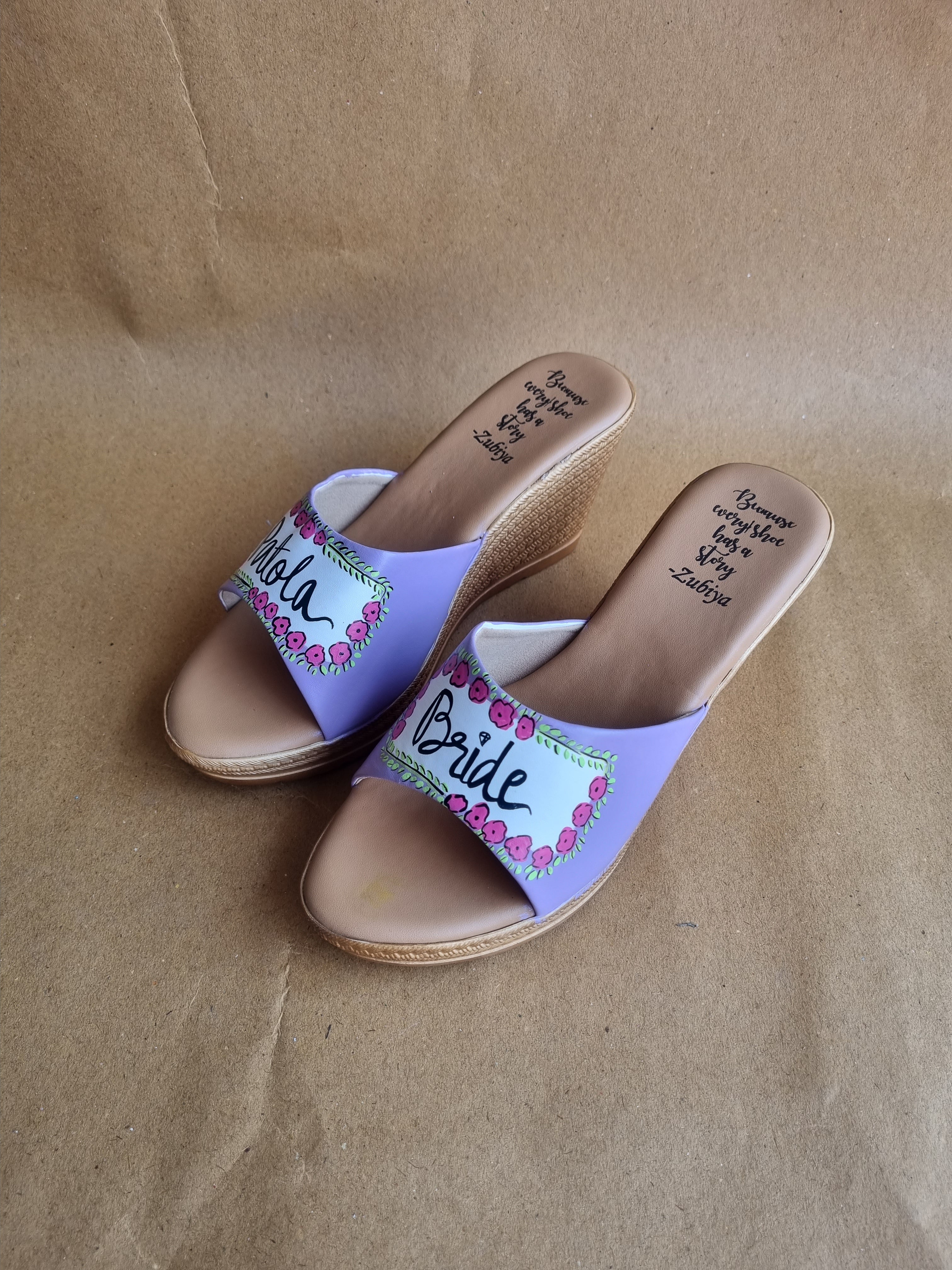 Patola Bride lavender Wedges