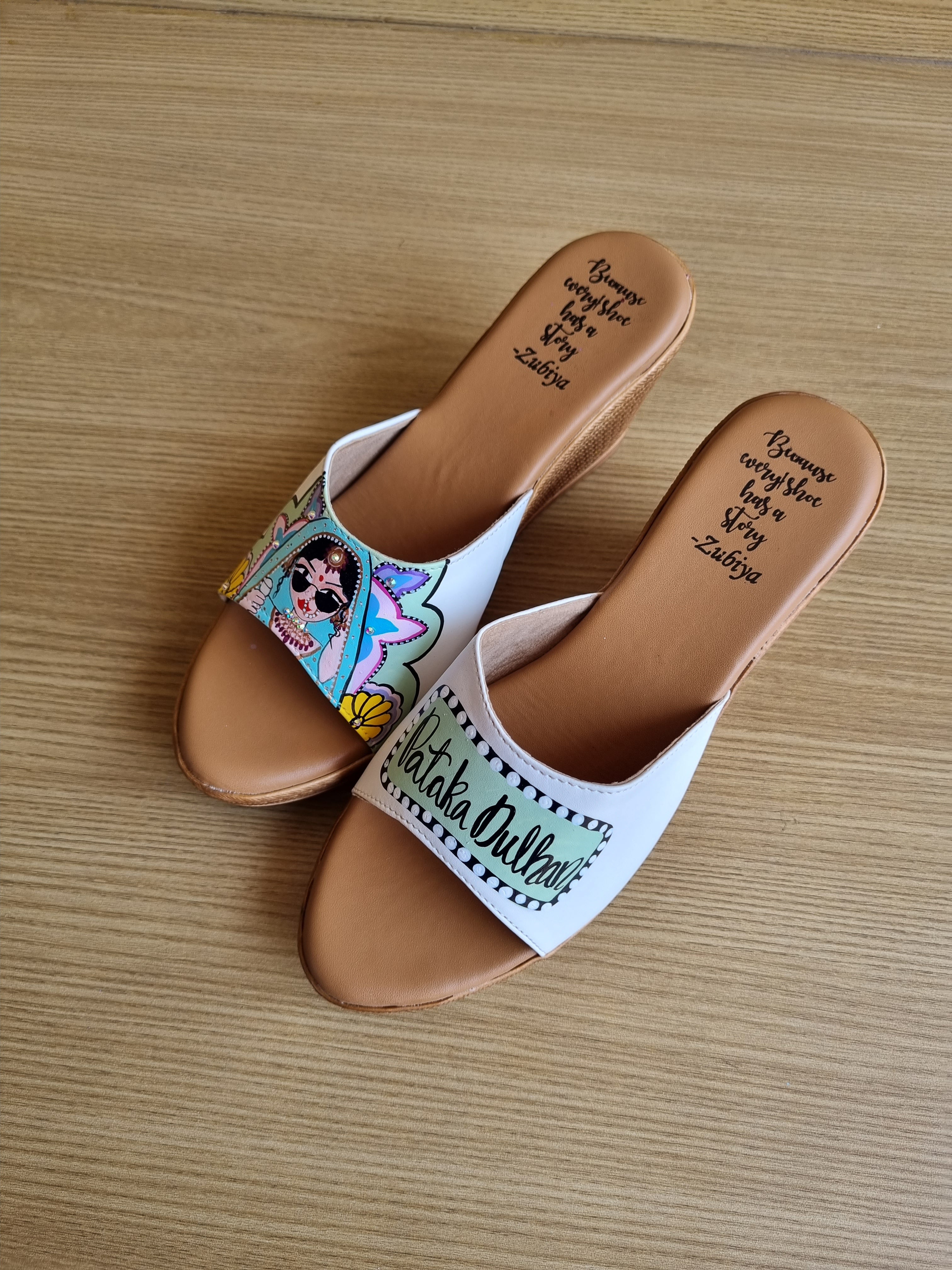 White - pista green men’s Mojris - 3.5 inch wedges couple combo