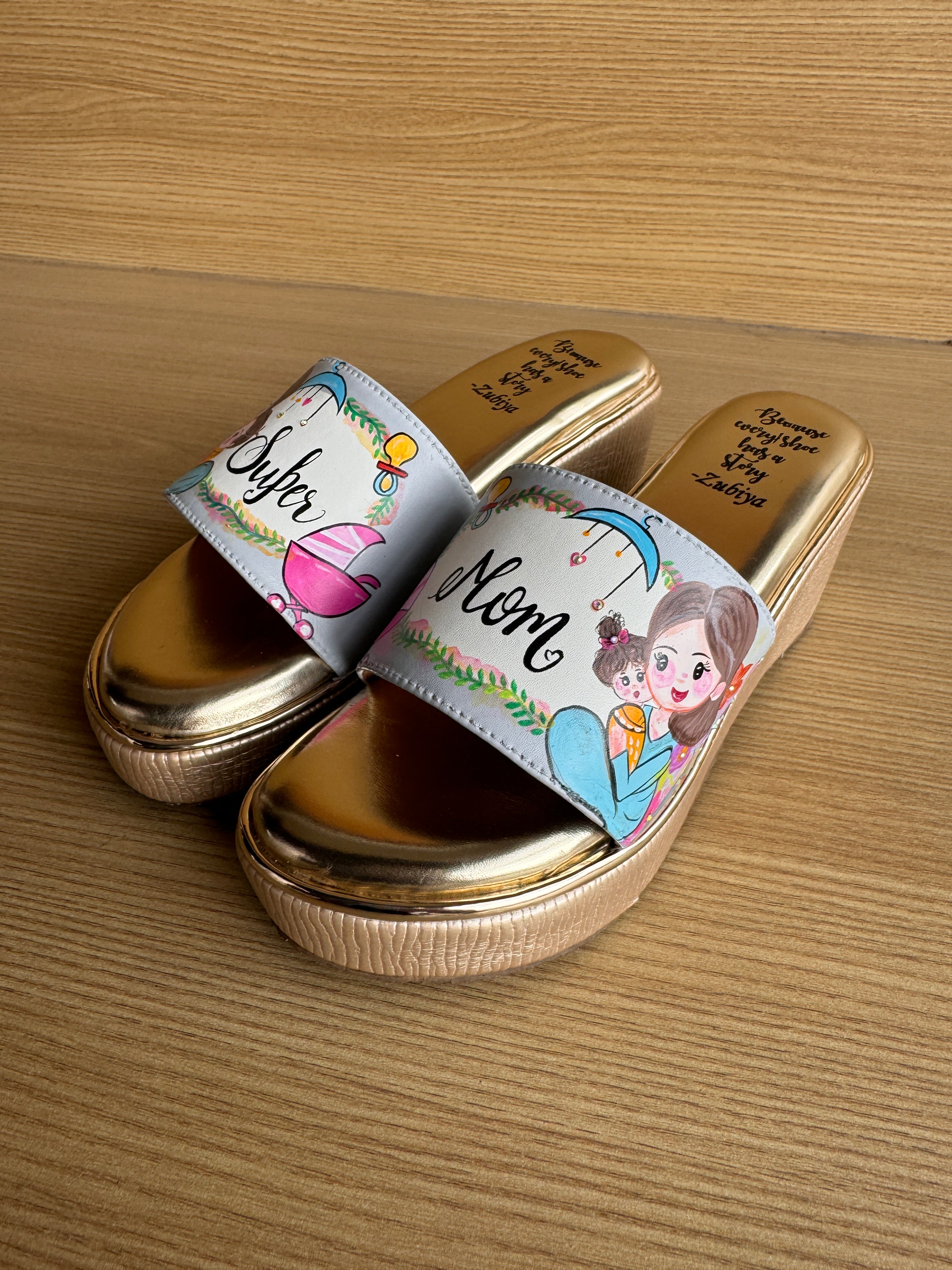 Super mom 3 inch wedges heels