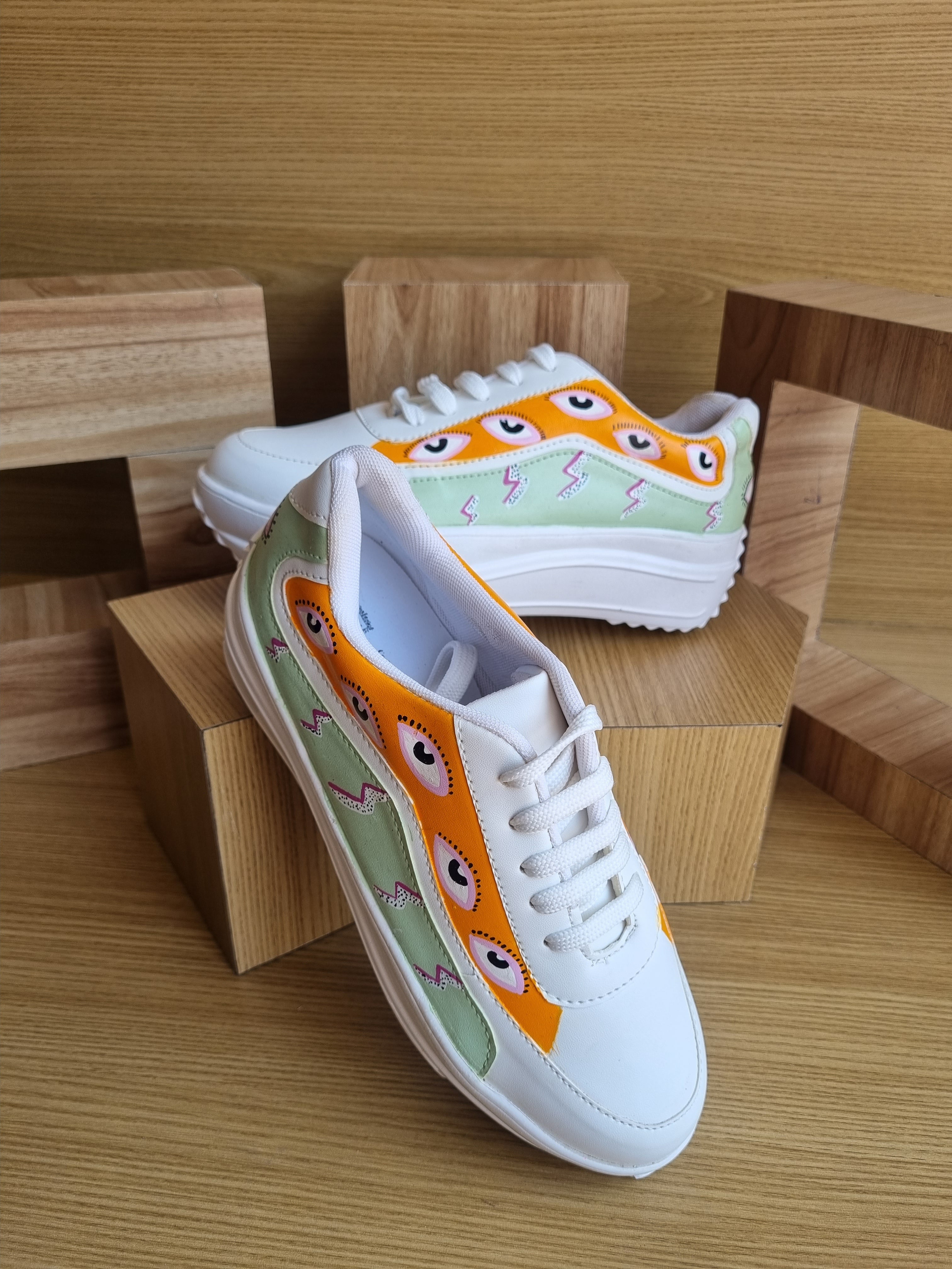 Sneaky evil eye sneakers