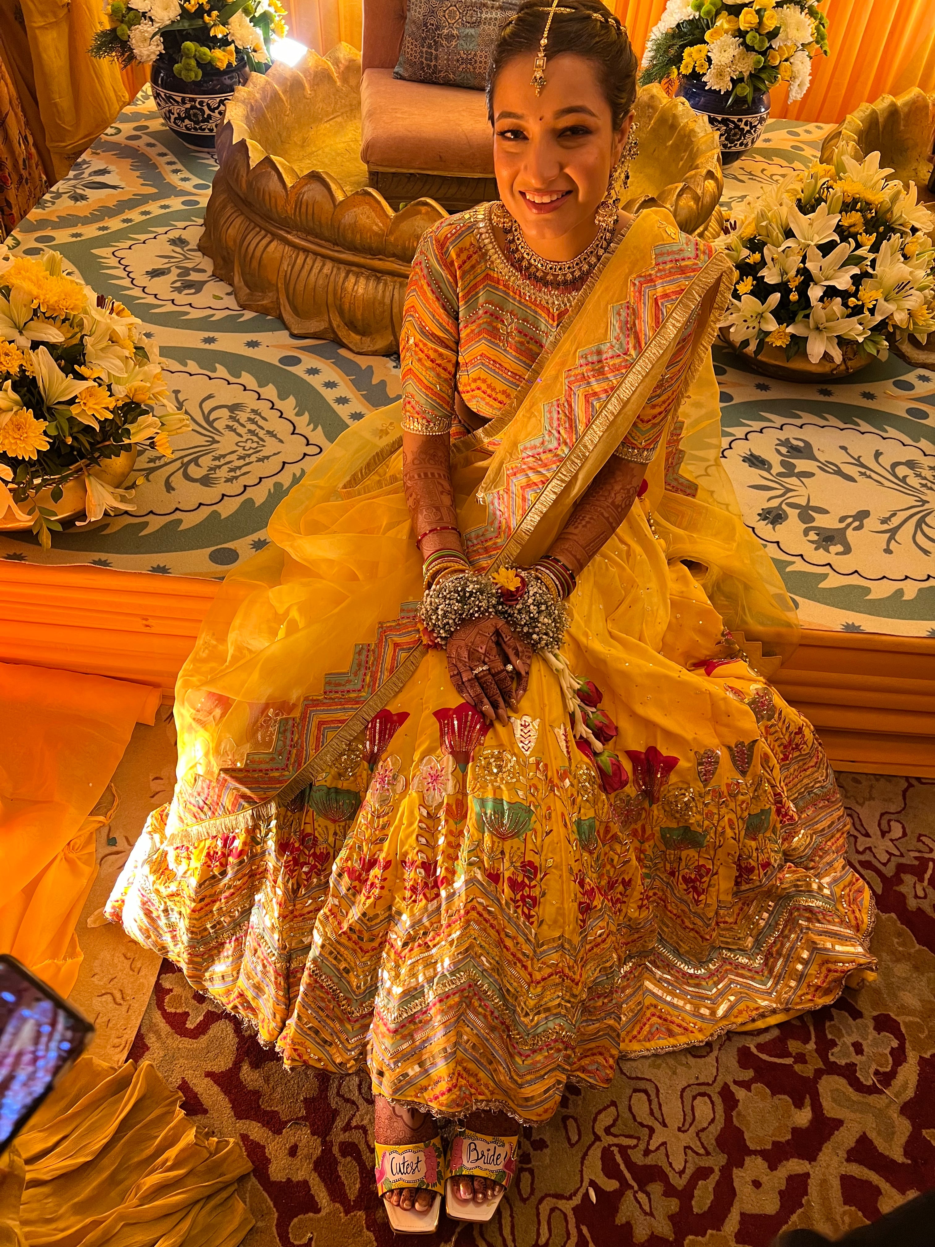 flamingo yellow boss bride