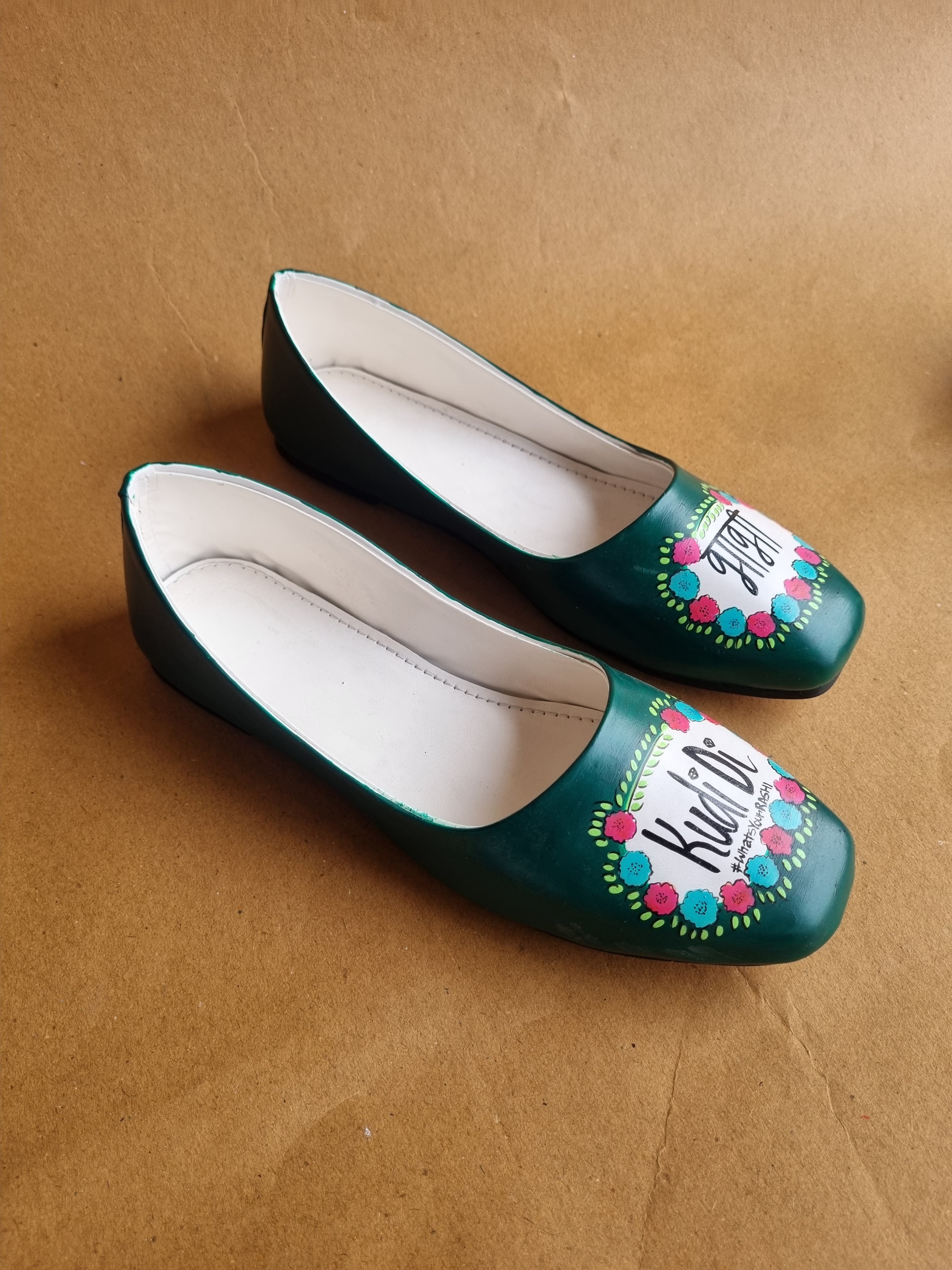 Emerald green round toe Jutti