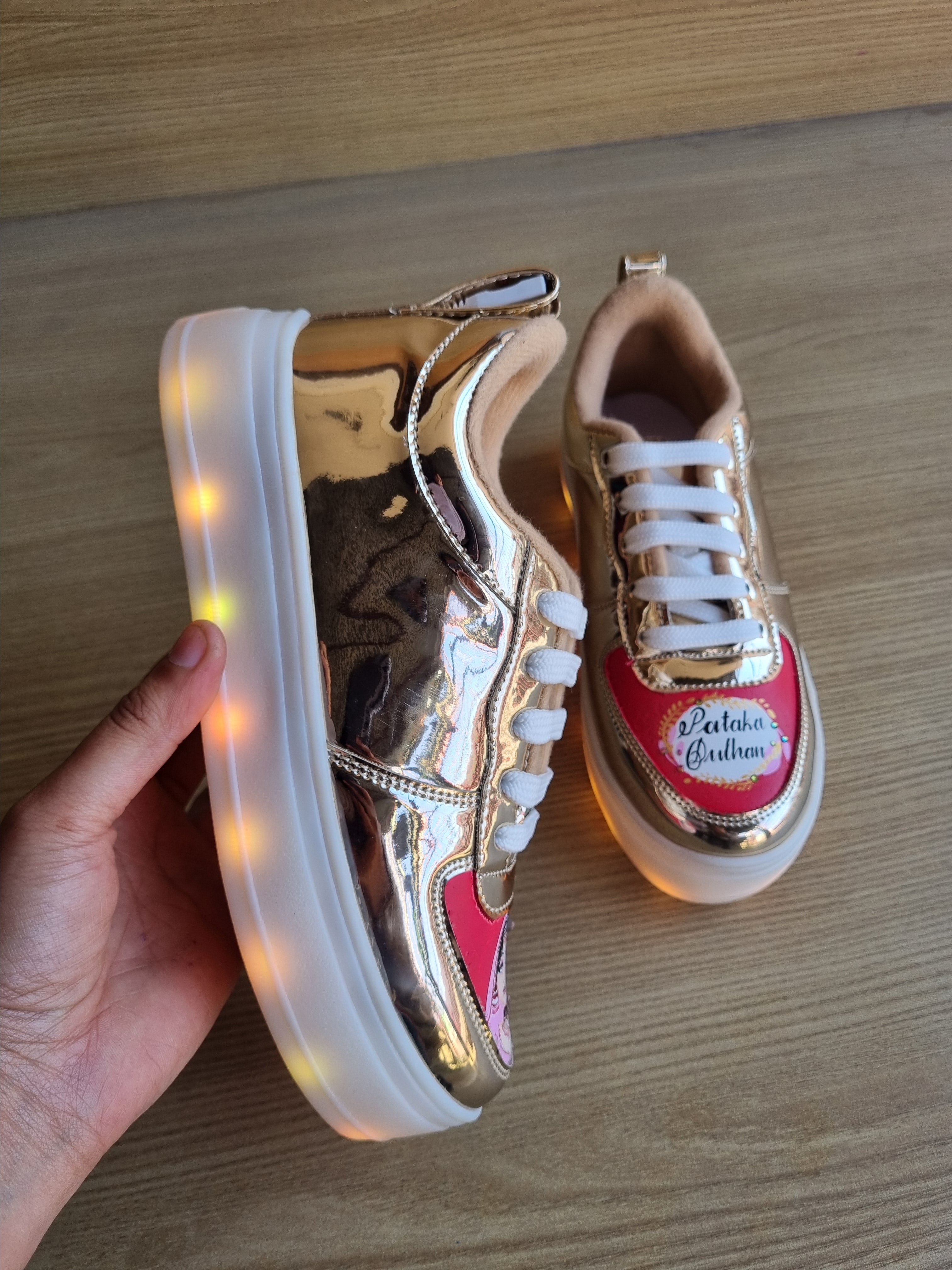 LED RECHARGEABLE GOLDEN BRIDAL  sneakers