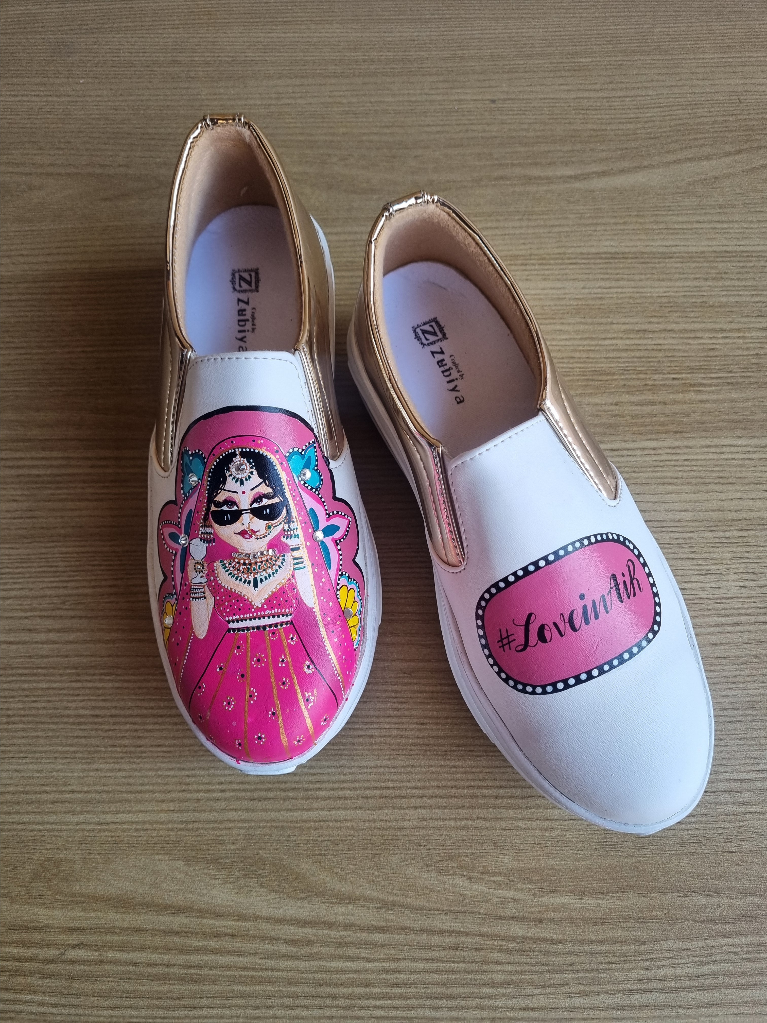 White-pink  2inch sneaker bridal heel