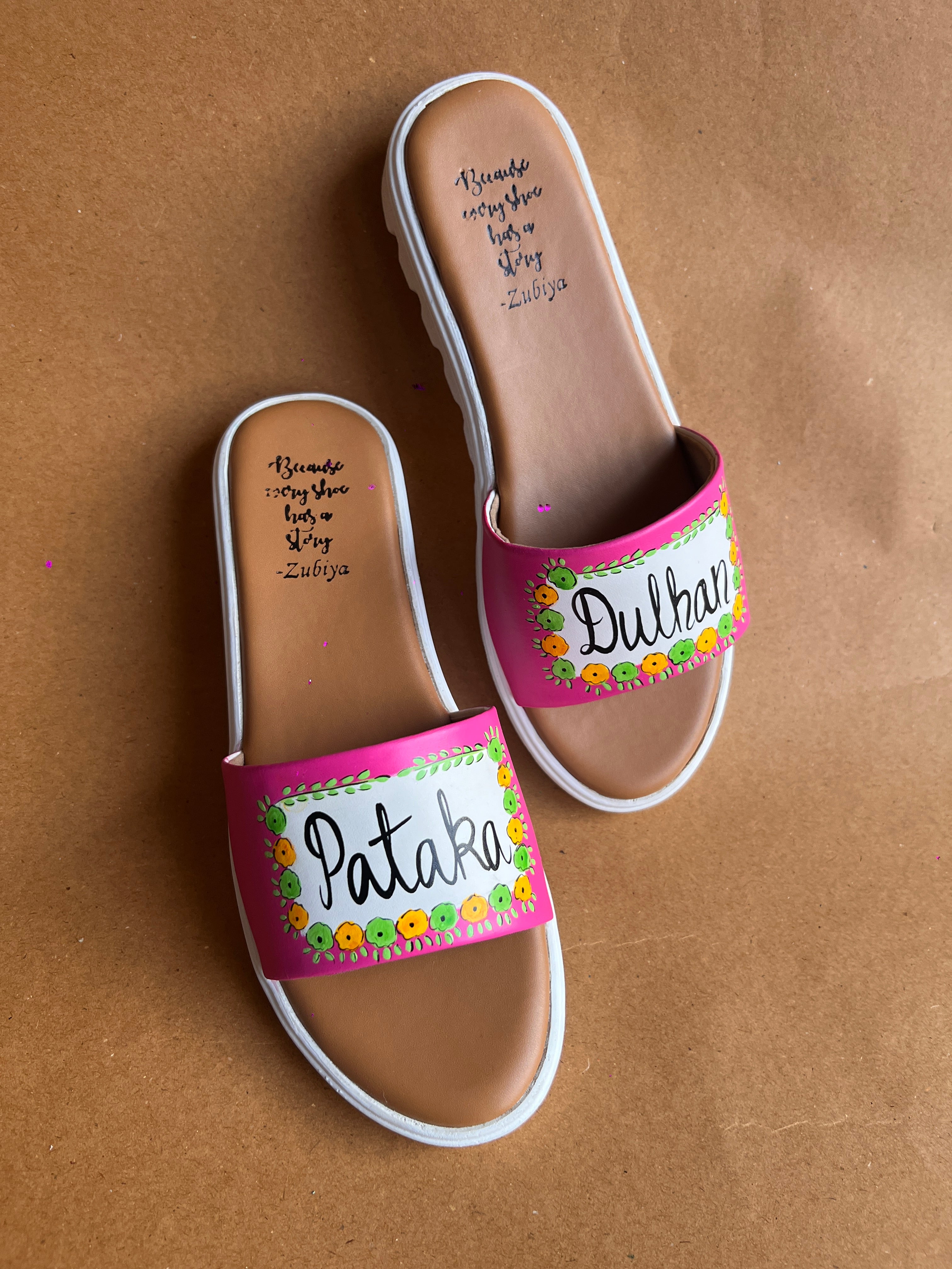 Hot pink pataka dulhan slides