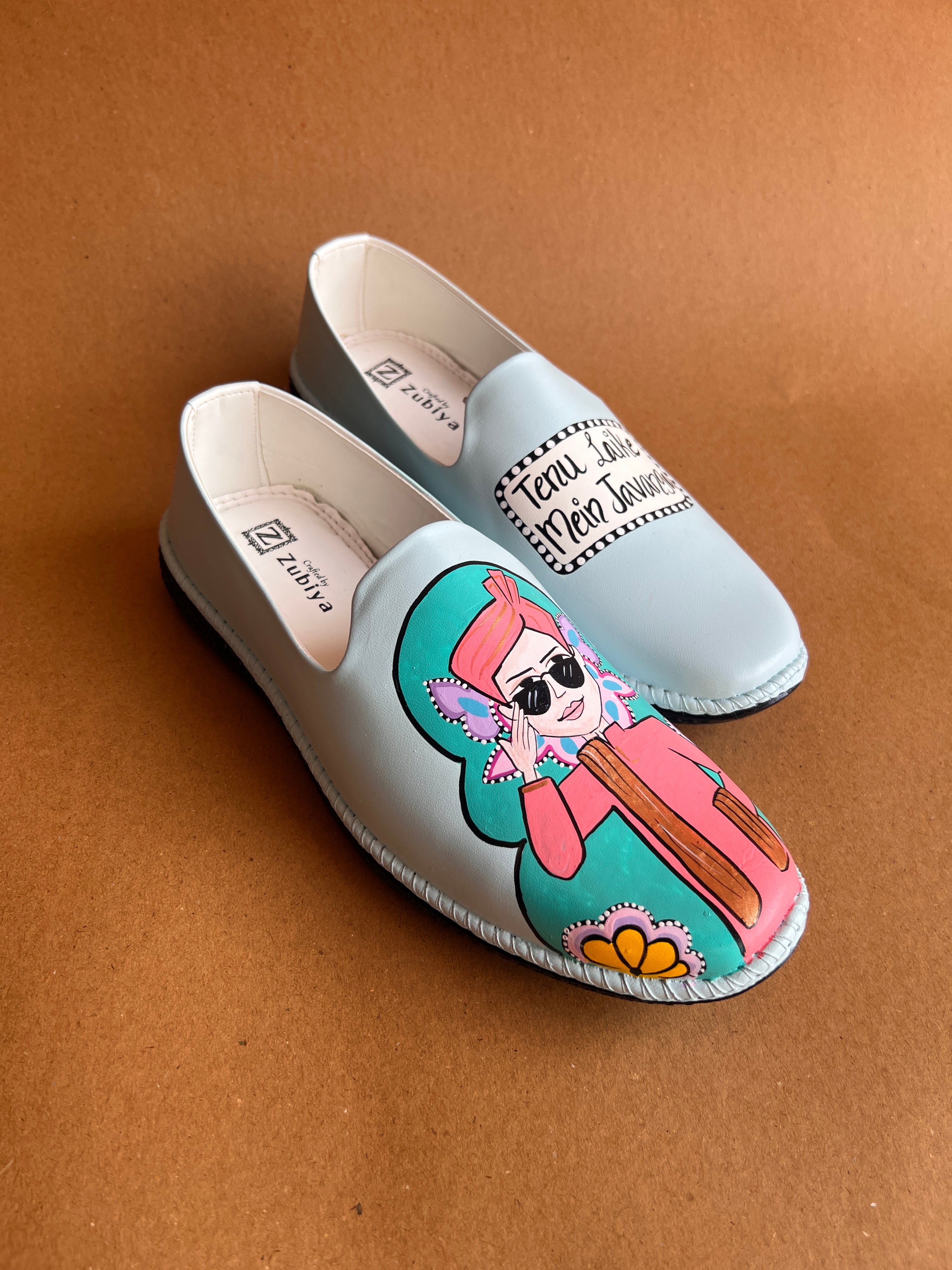 Powder blue dulha mojris