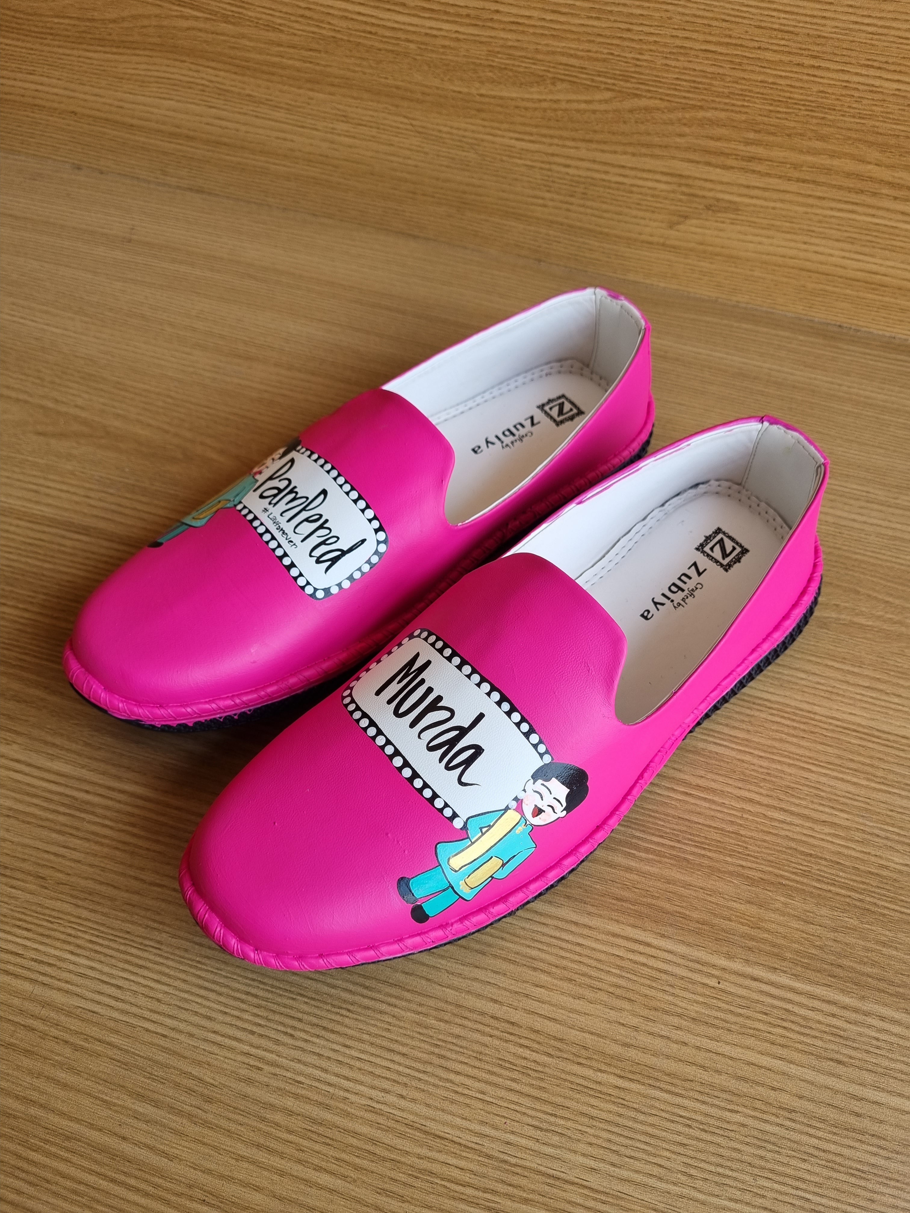 Hot pink pampered munda-nakrili kudi swag couple combo