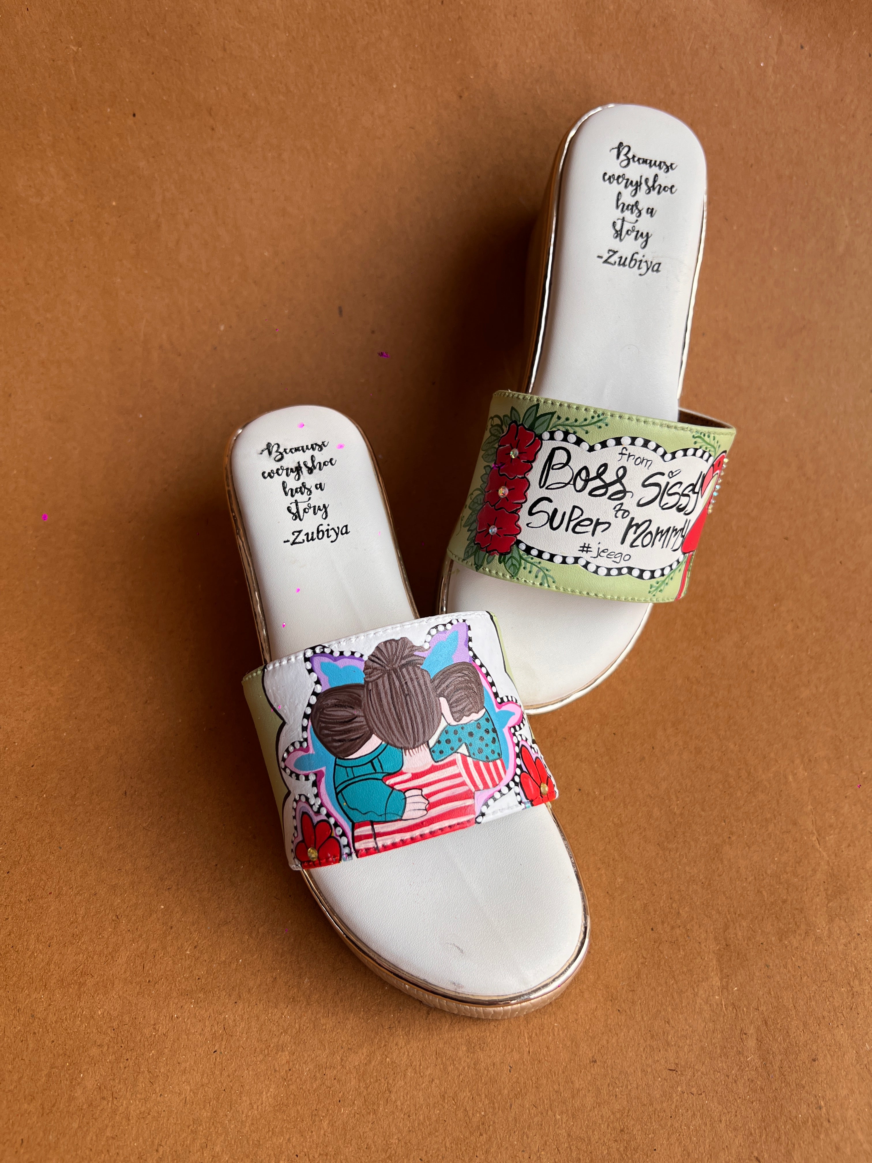 Pista green golden wedges heels