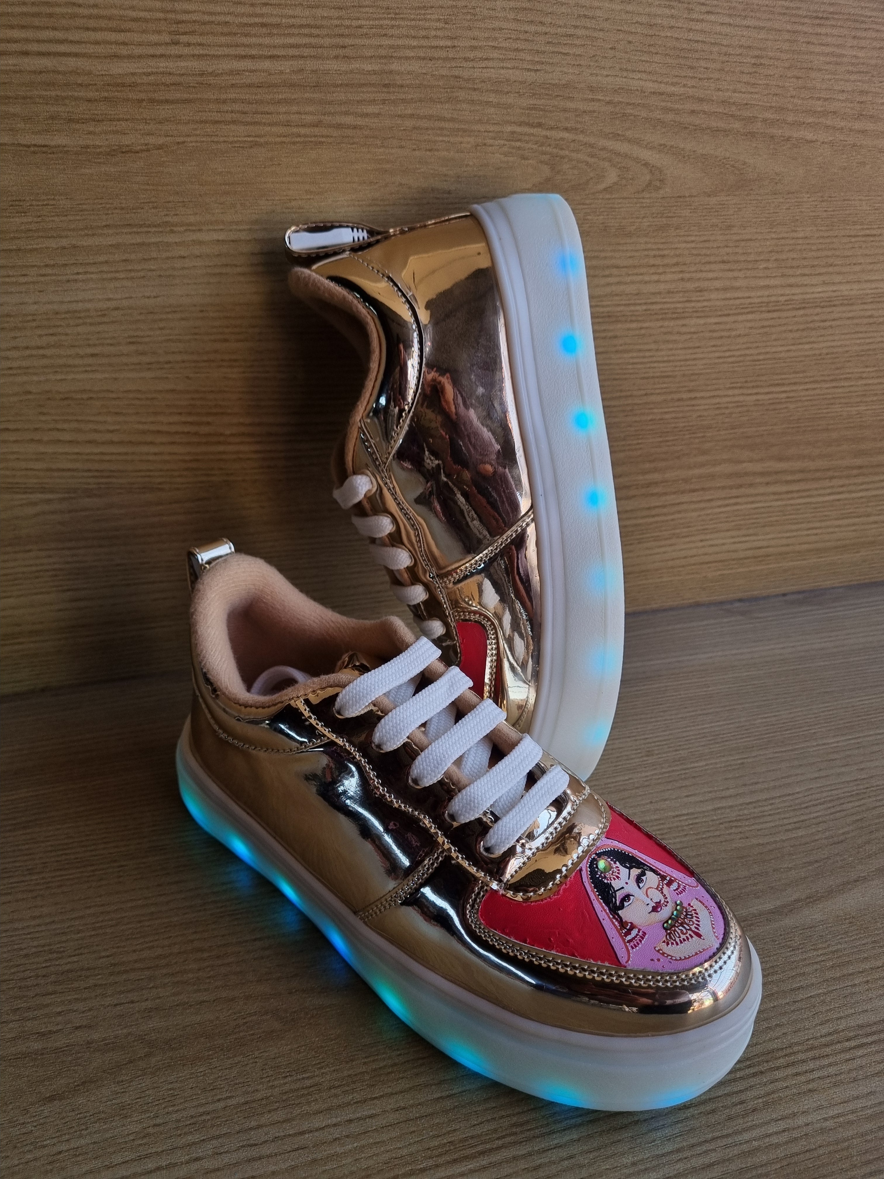 LED RECHARGEABLE GOLDEN BRIDAL  sneakers