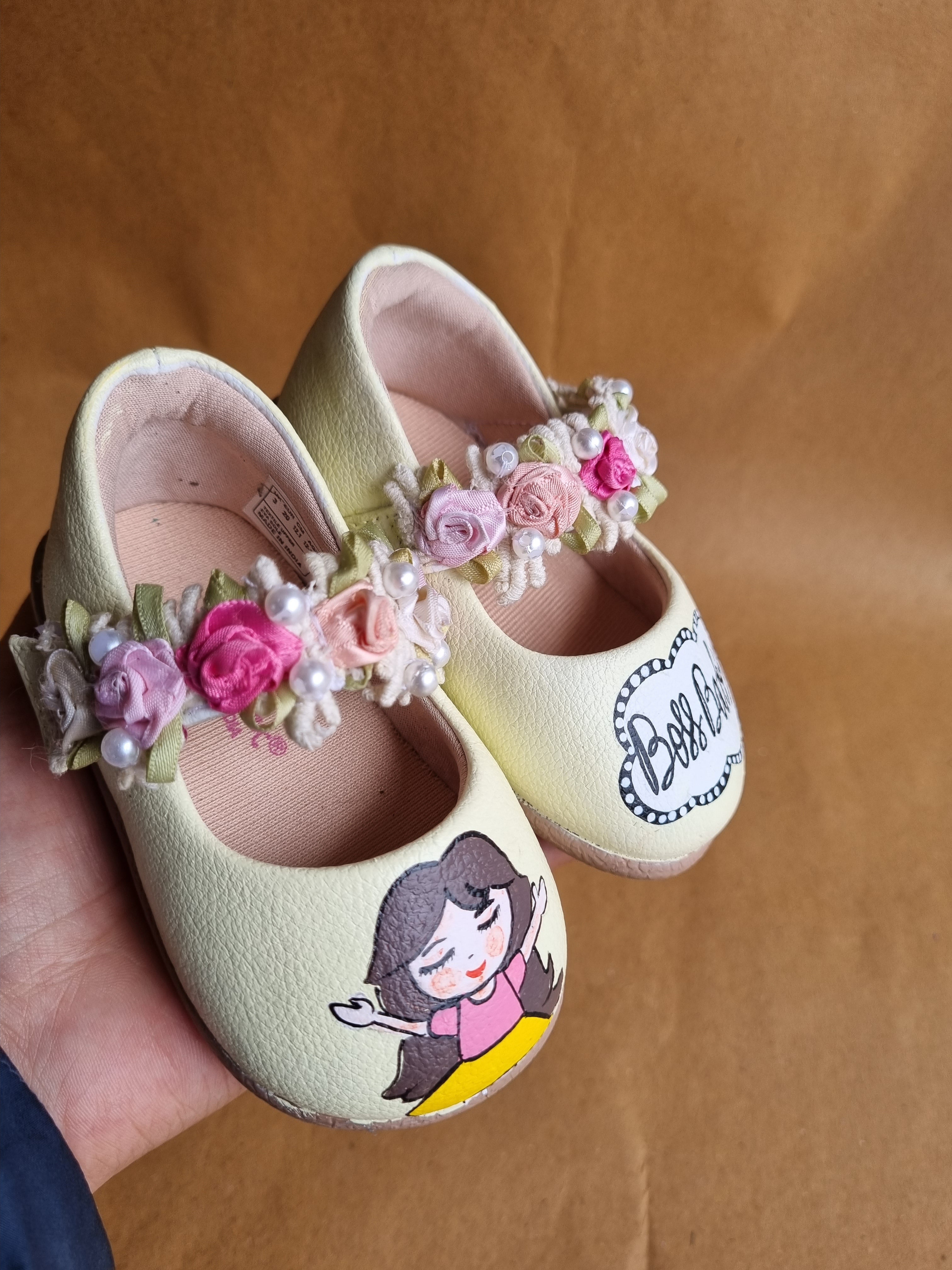 Lime yellow Closed boss baby sandals