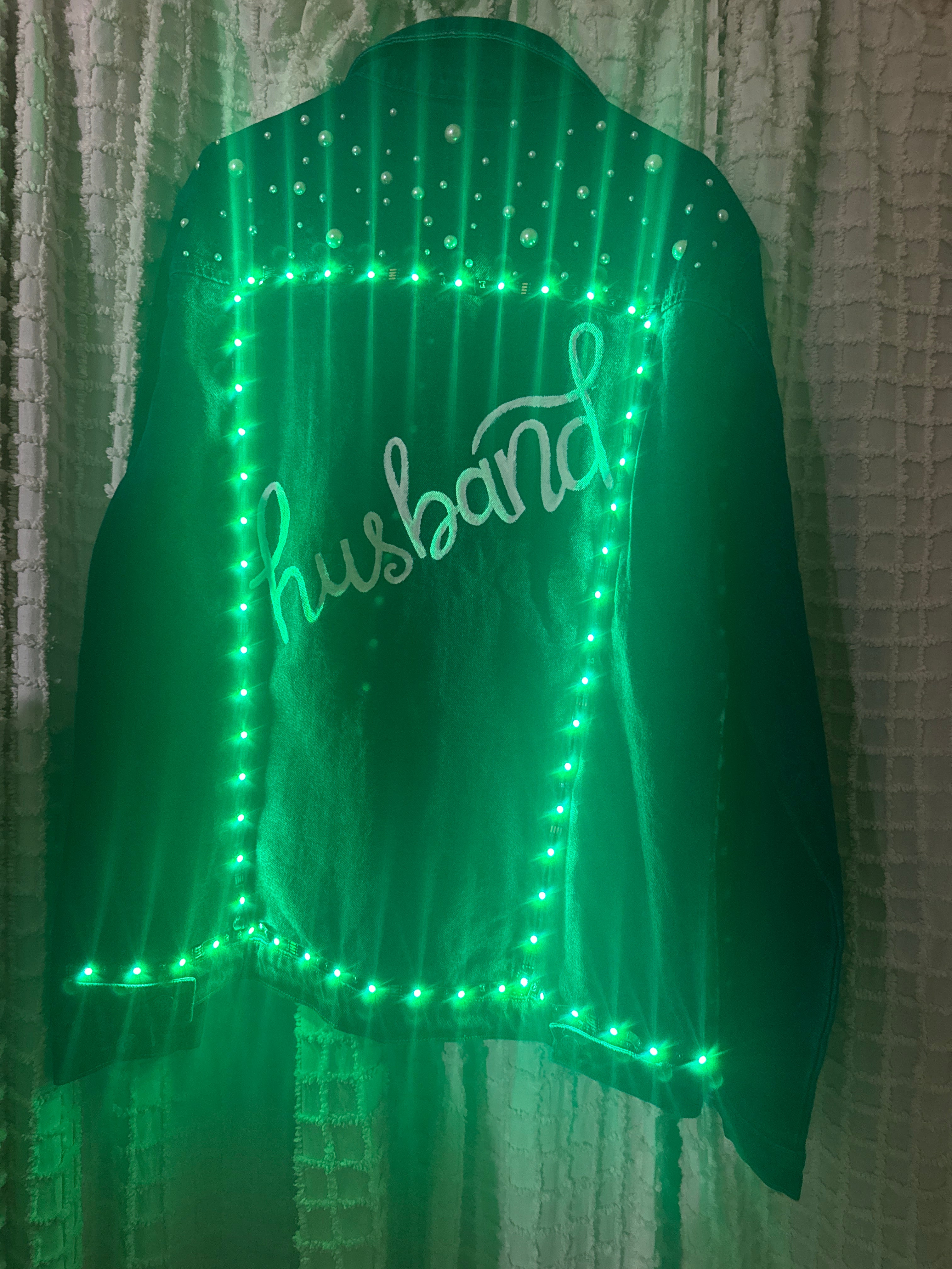 Husband Pearl Denim jacket with LED lights