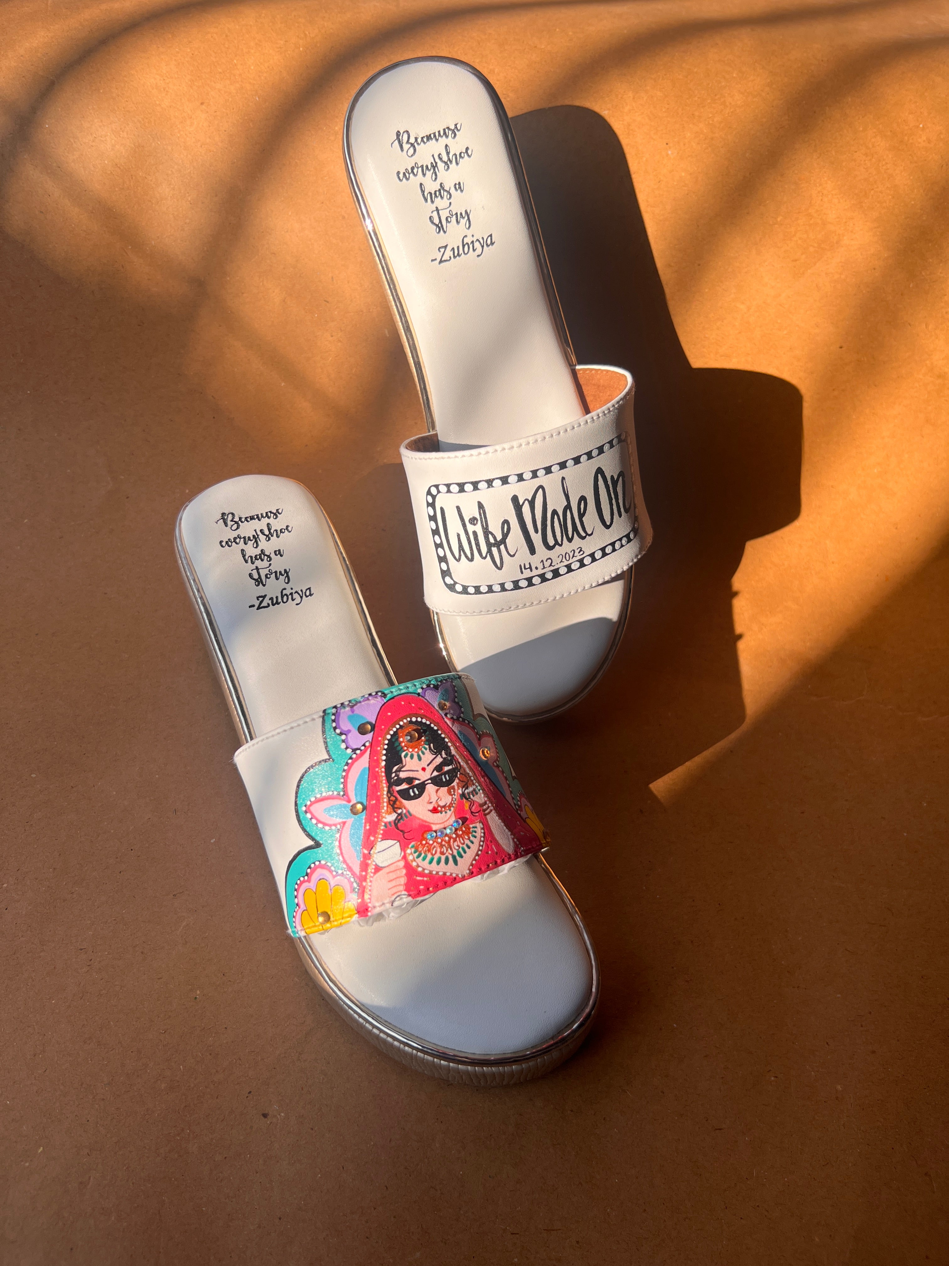 3 inch white golden wedges swag dulhan heels