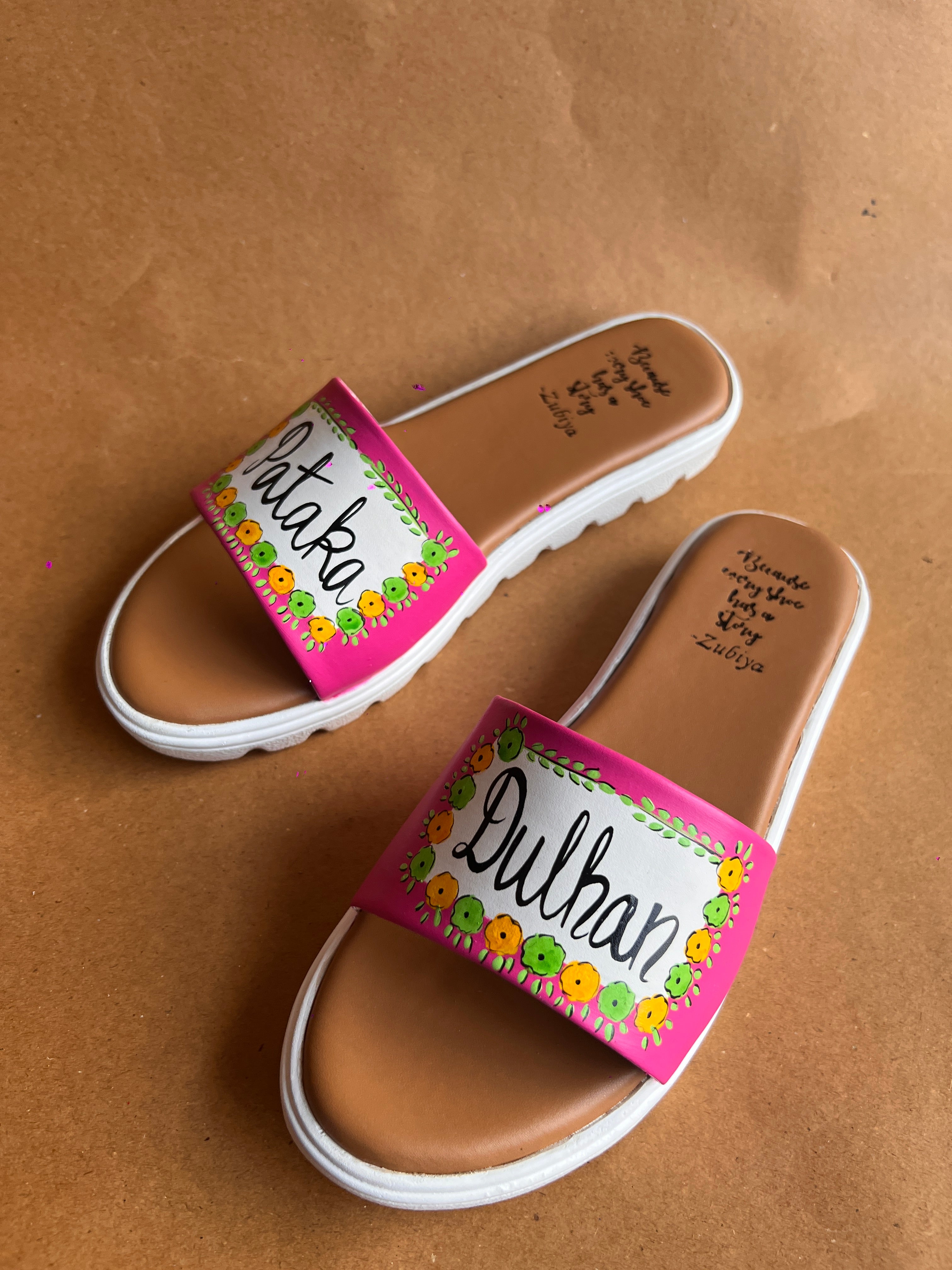 Hot pink pataka dulhan slides