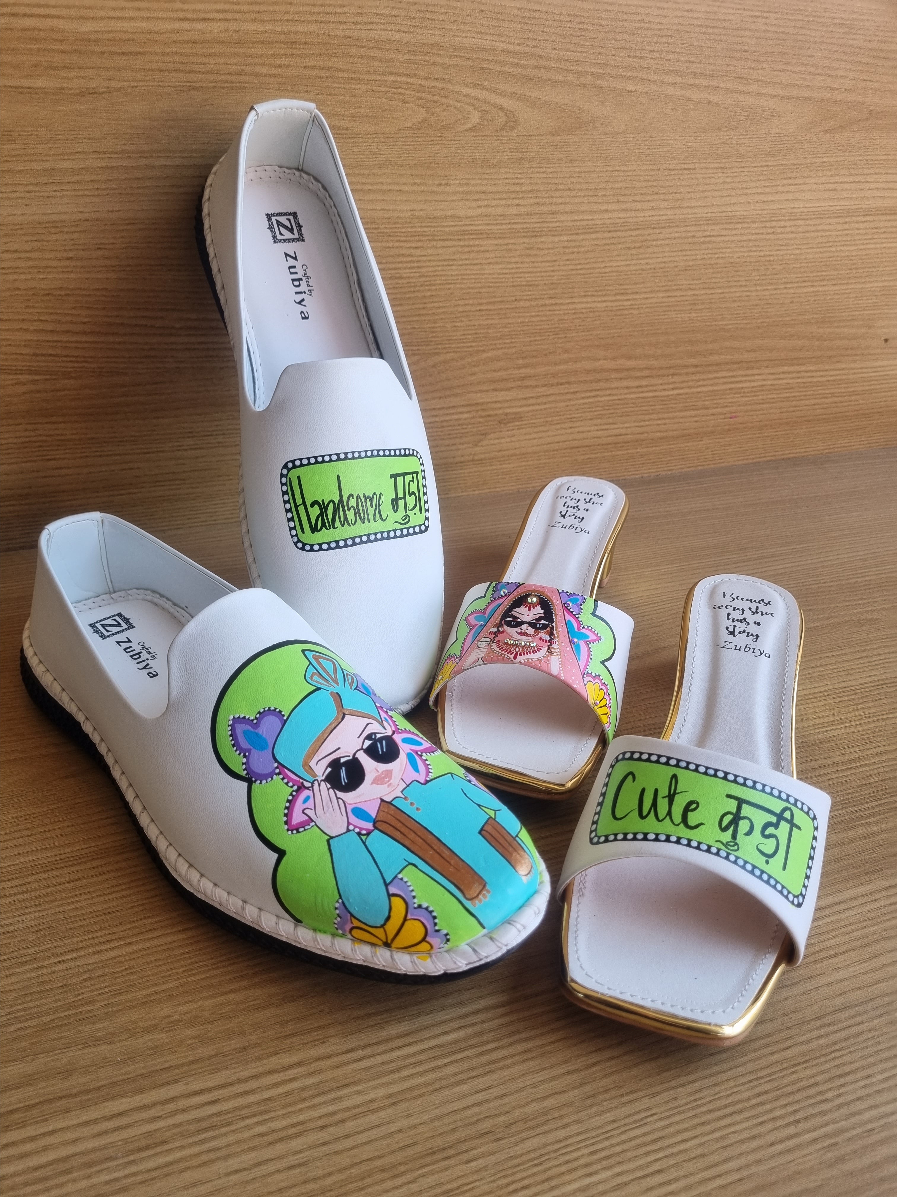 Lime green-white swag couple combo