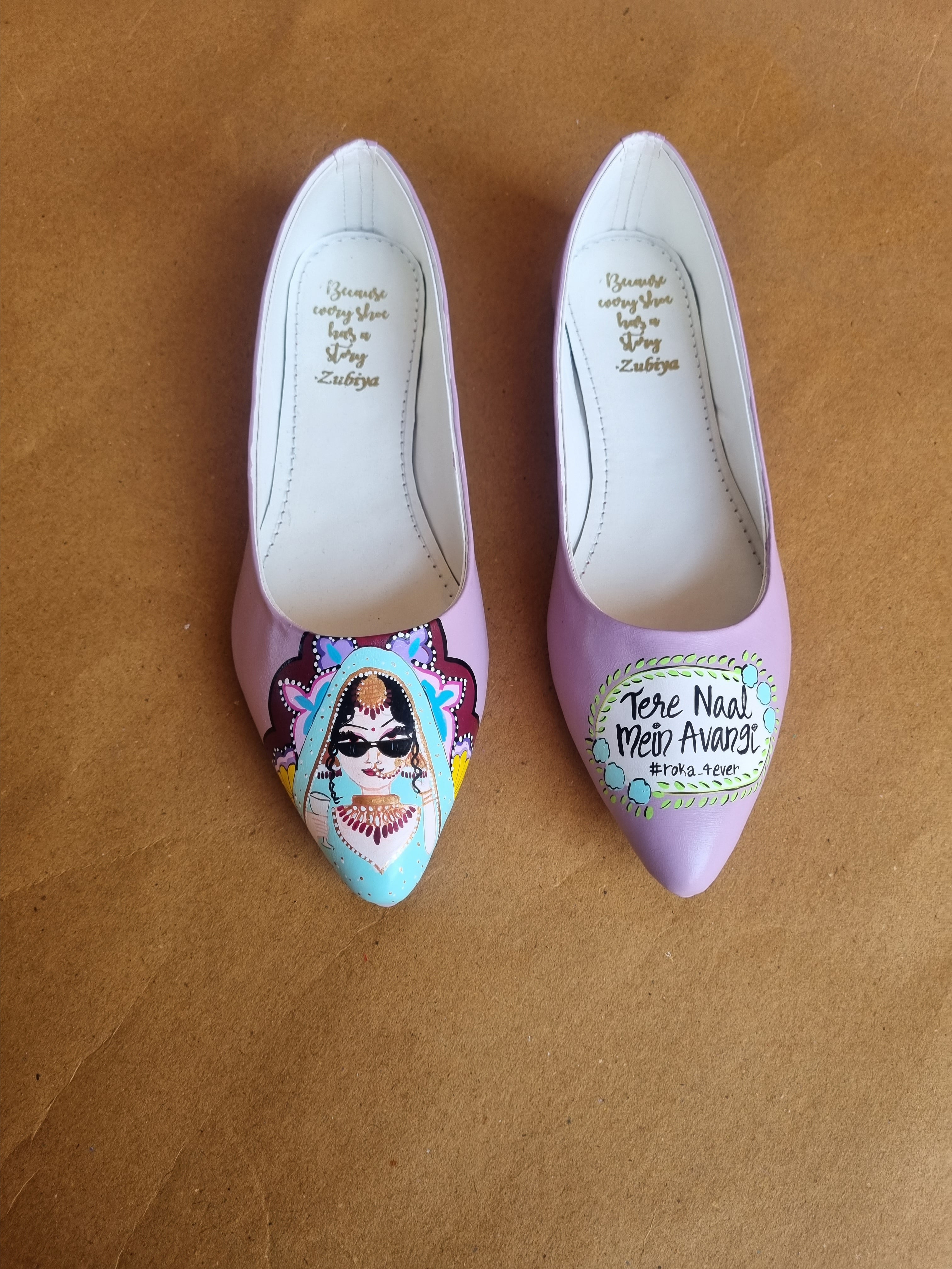 Onion pink swag dulhan pointed juttis