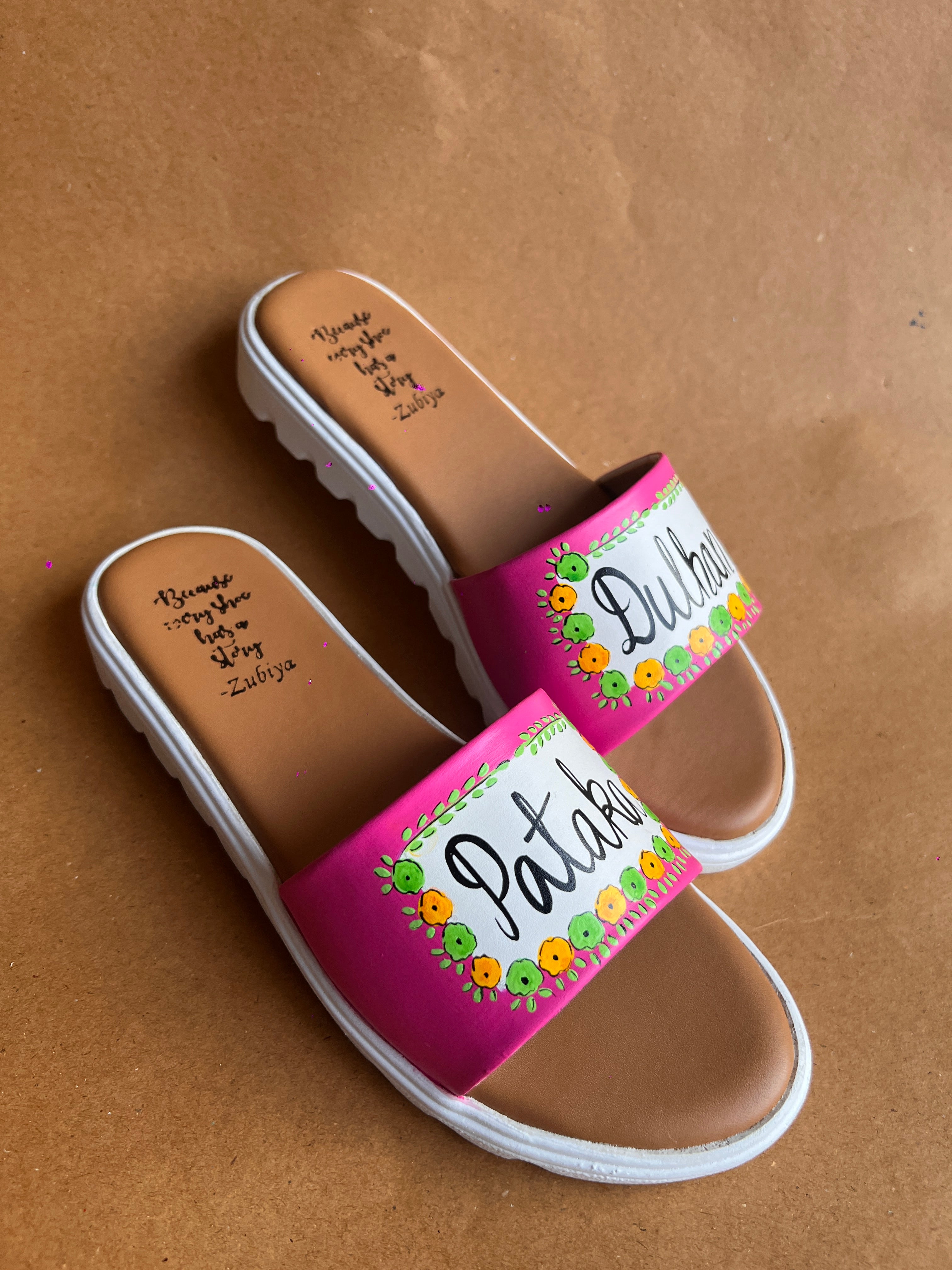 Hot pink pataka dulhan slides
