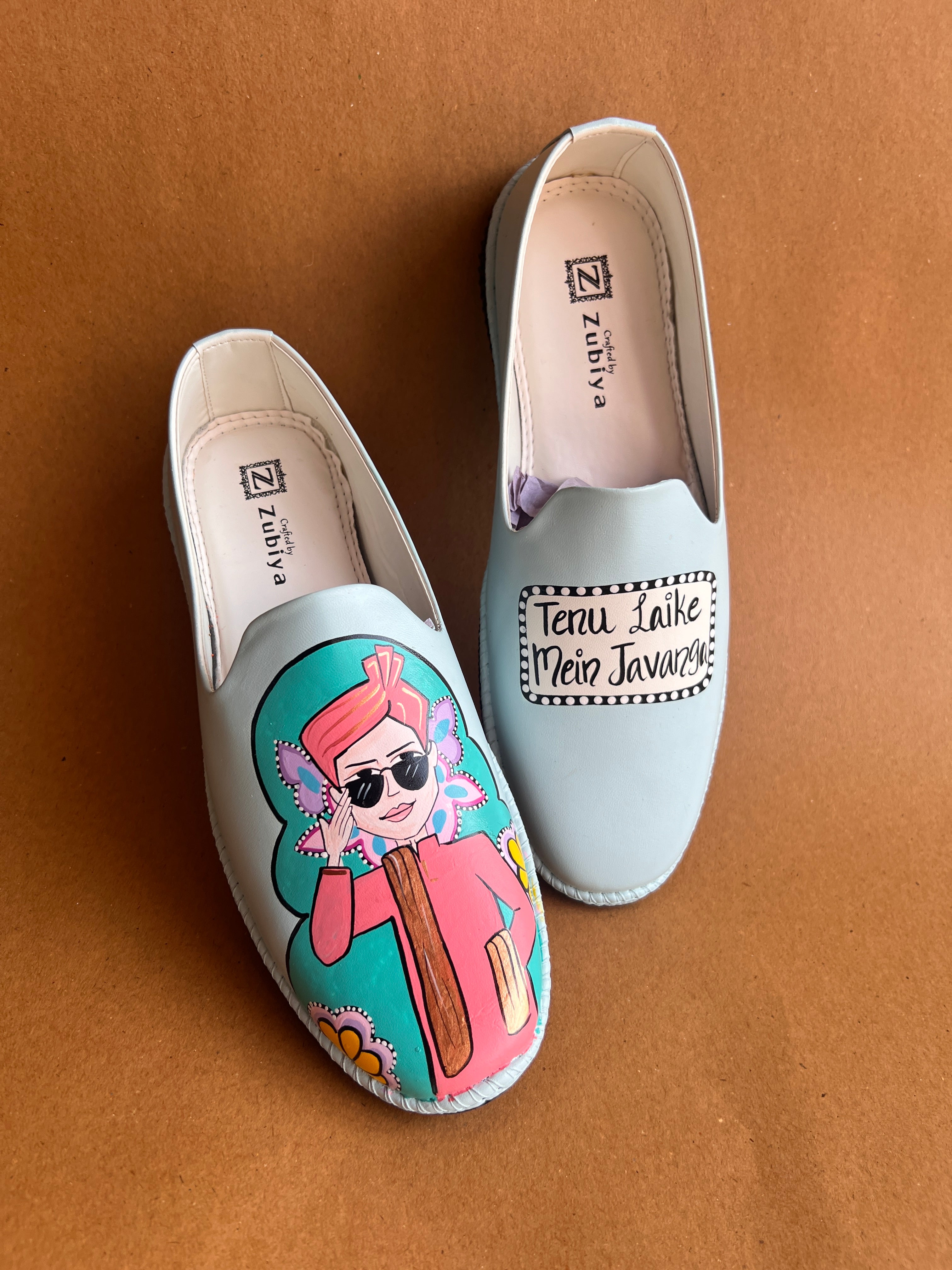 Powder blue dulha mojris