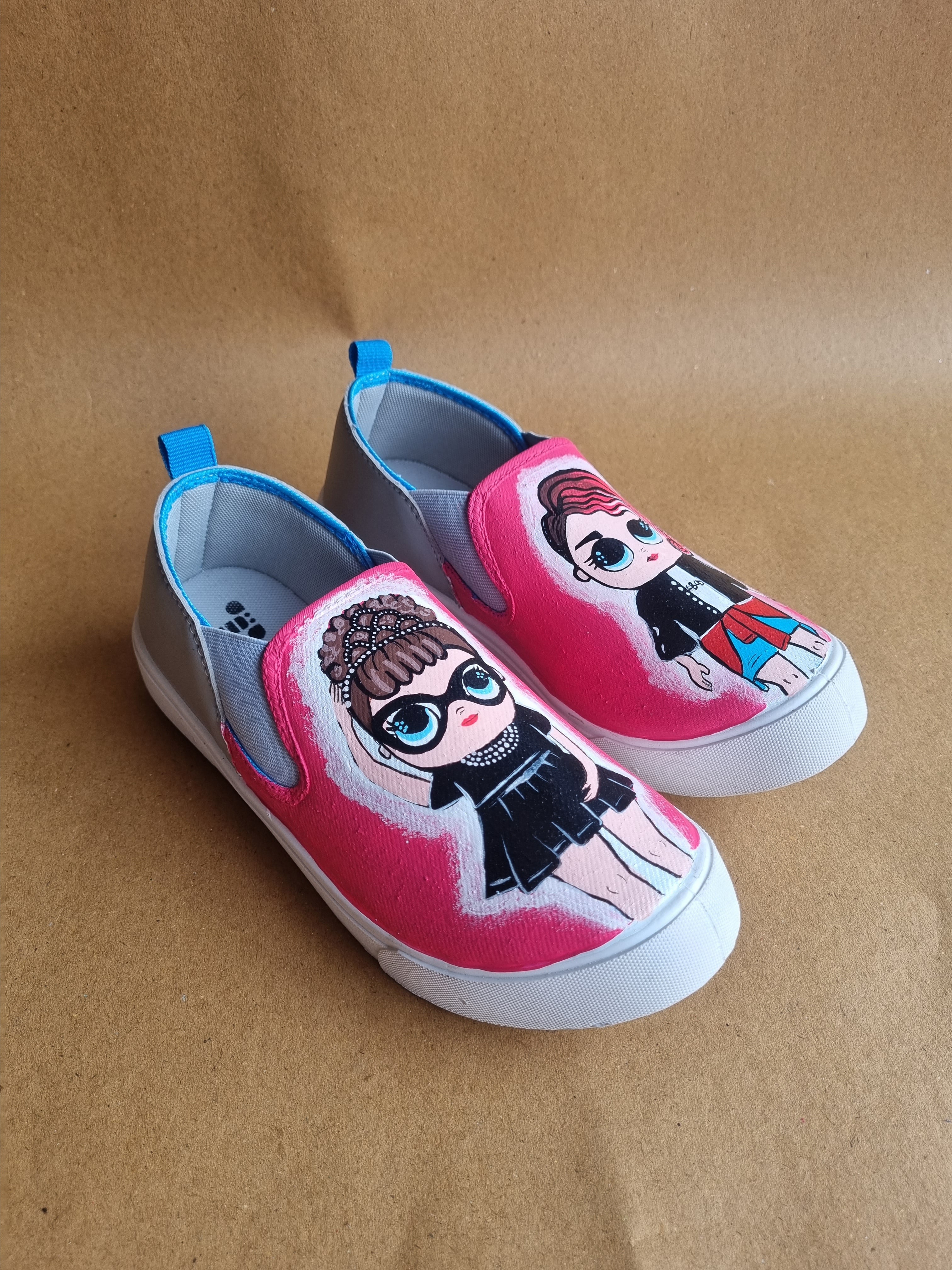 lol dolls pink Slip-Ons