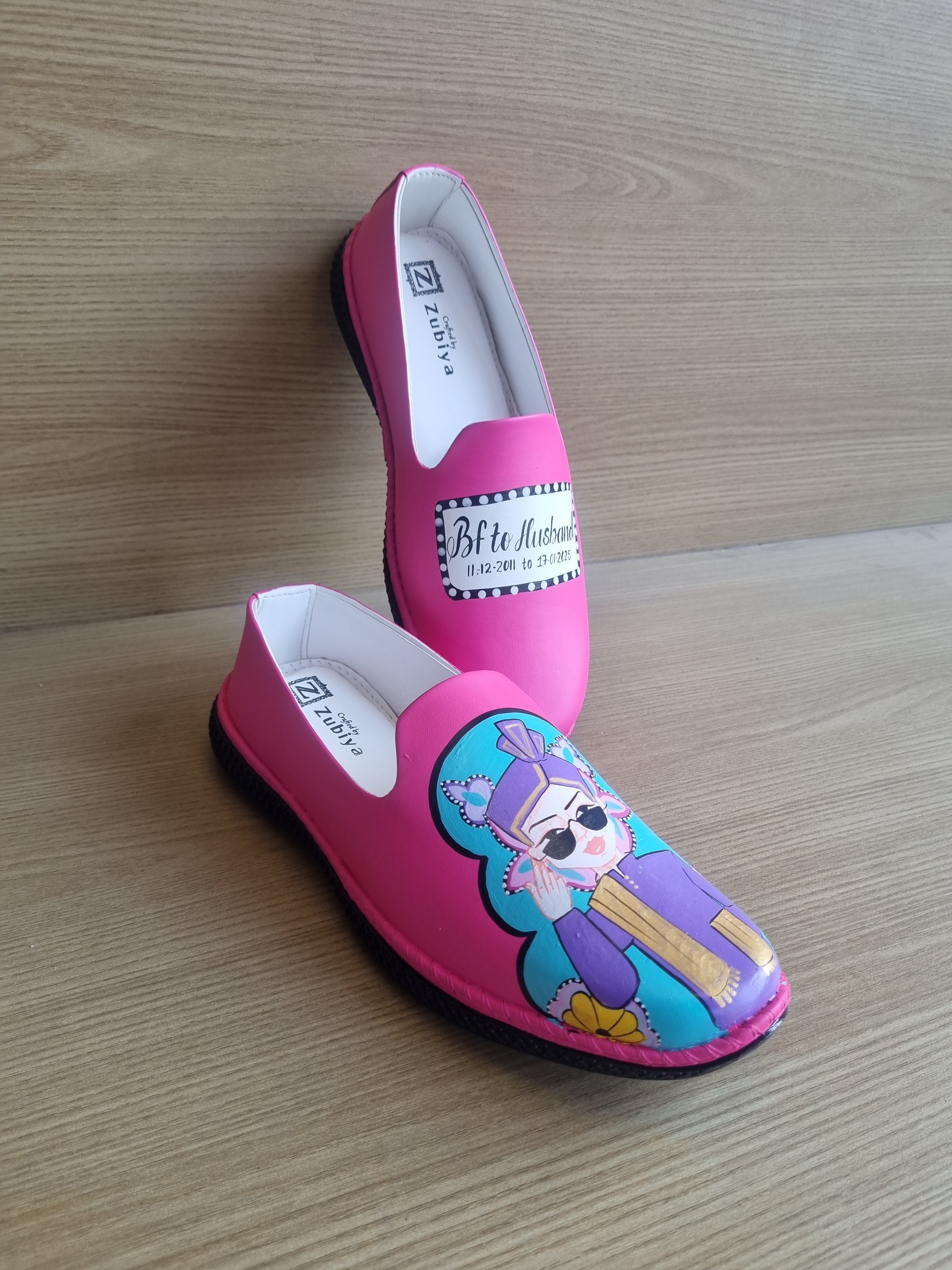 Hot pink swag dulha mojris