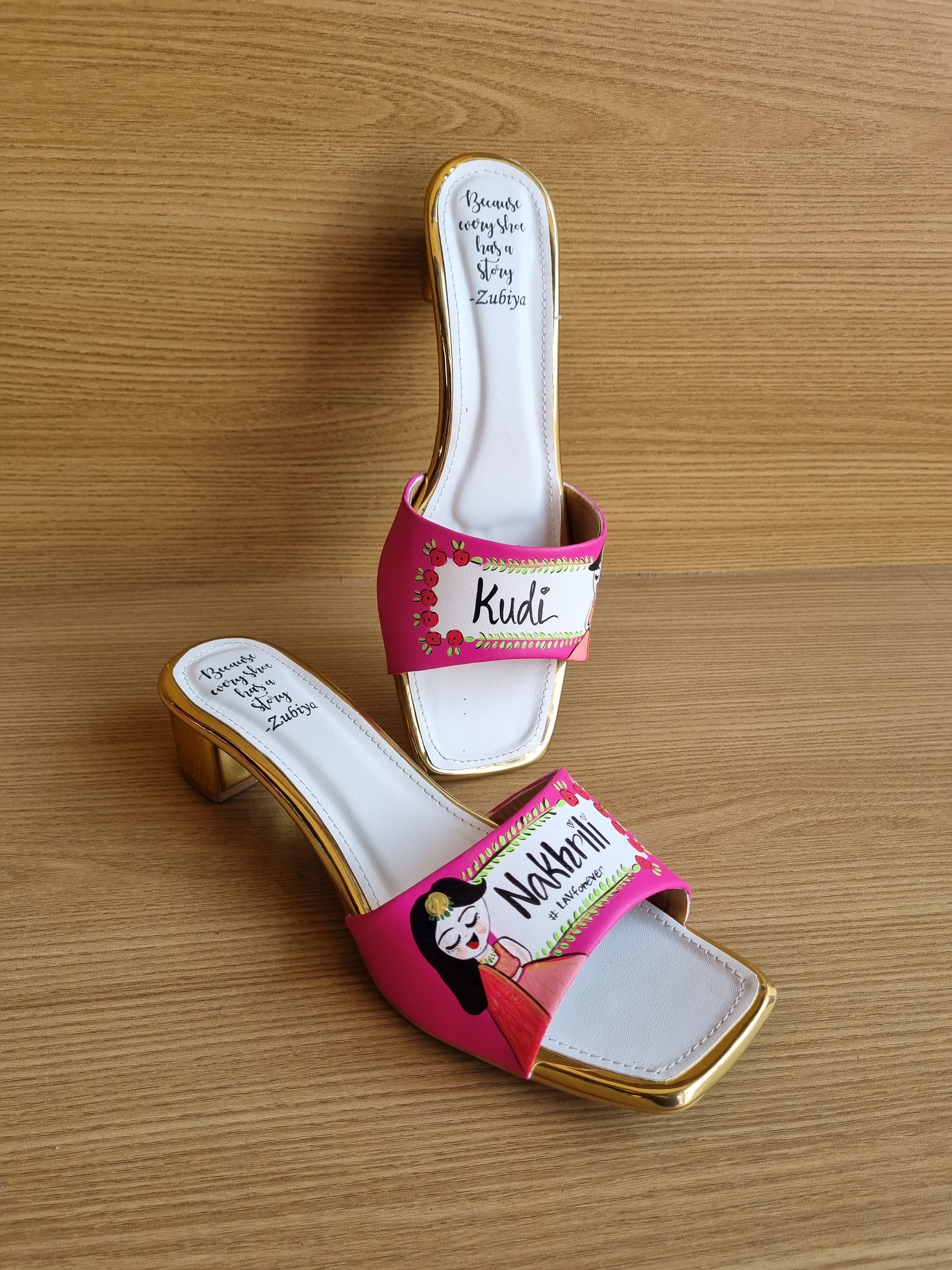 Hot pink pampered munda-nakrili kudi swag couple combo