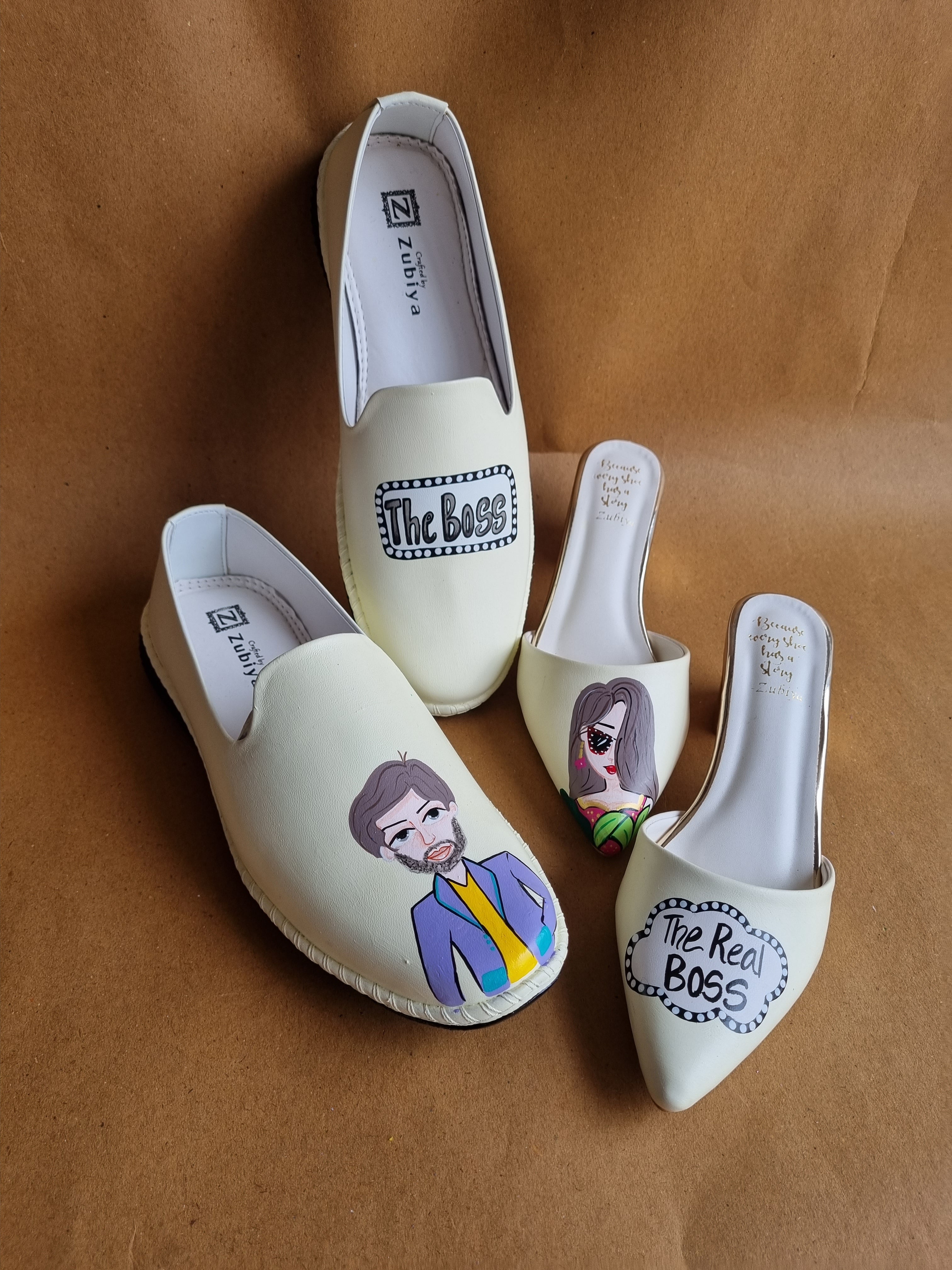 Lime yellow men’s Mojris -2 inch mules couple combo