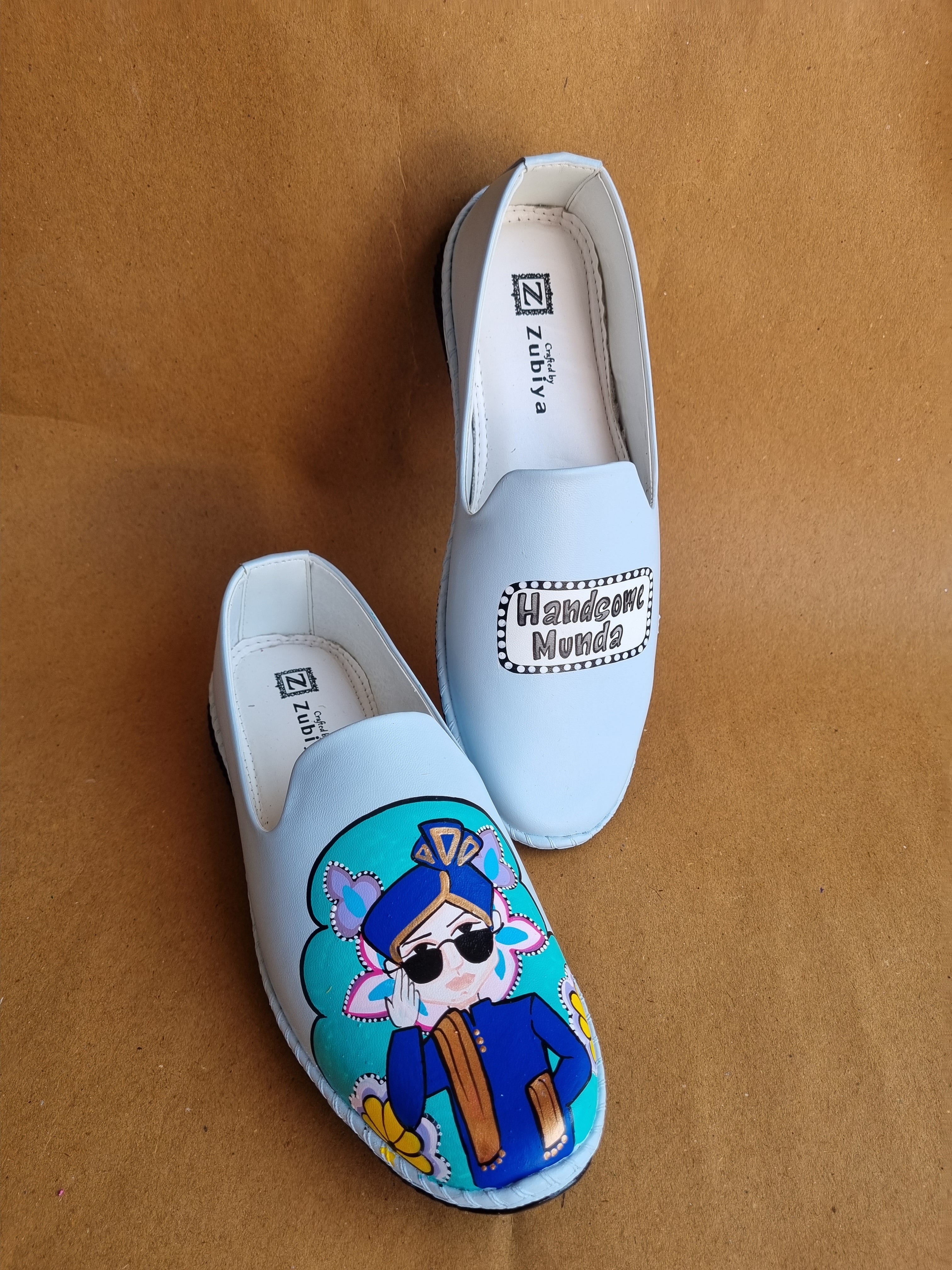 Powder blue - bright blue dulha mojris