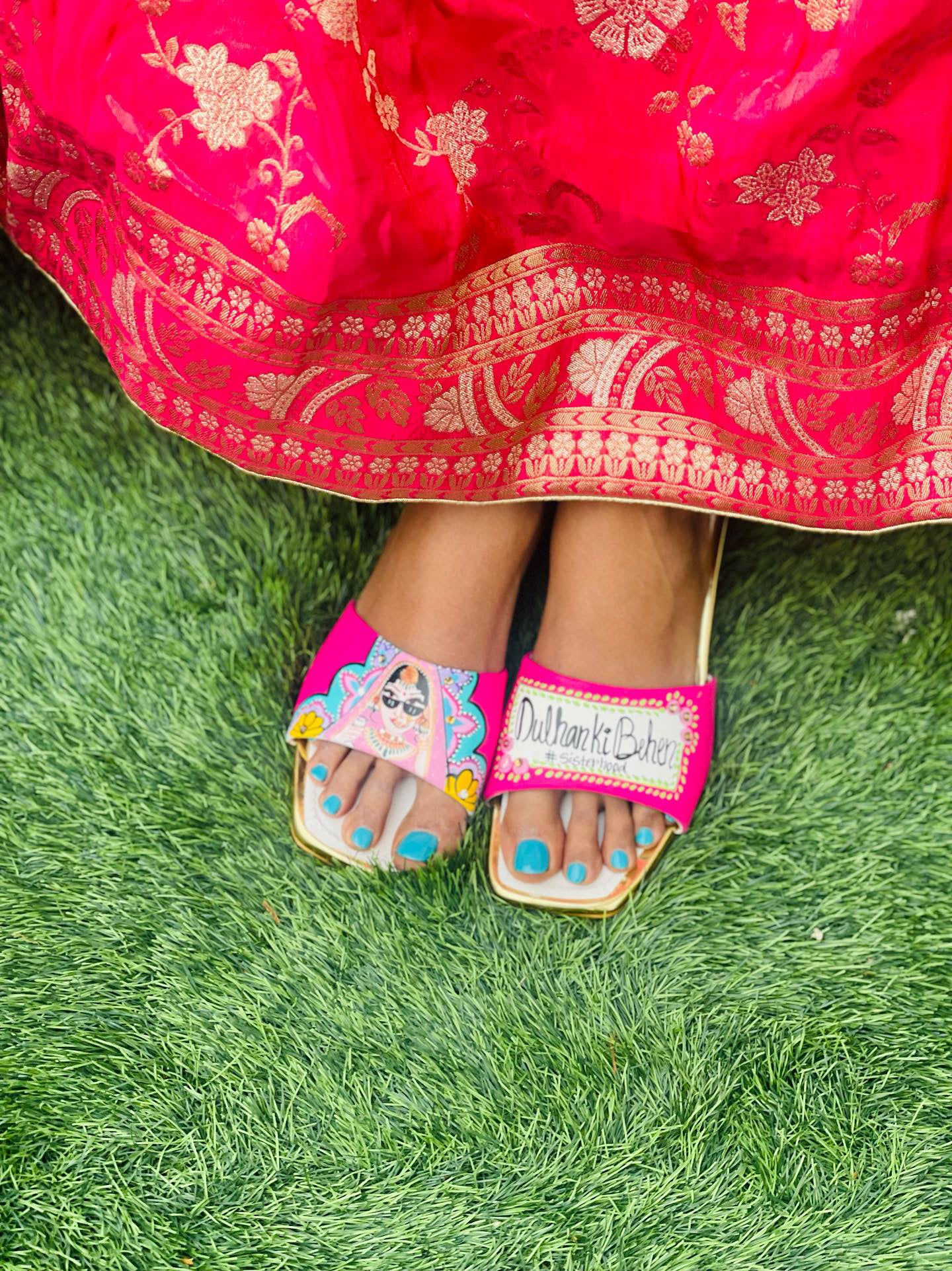 Dulhan ki behen hot pink heels