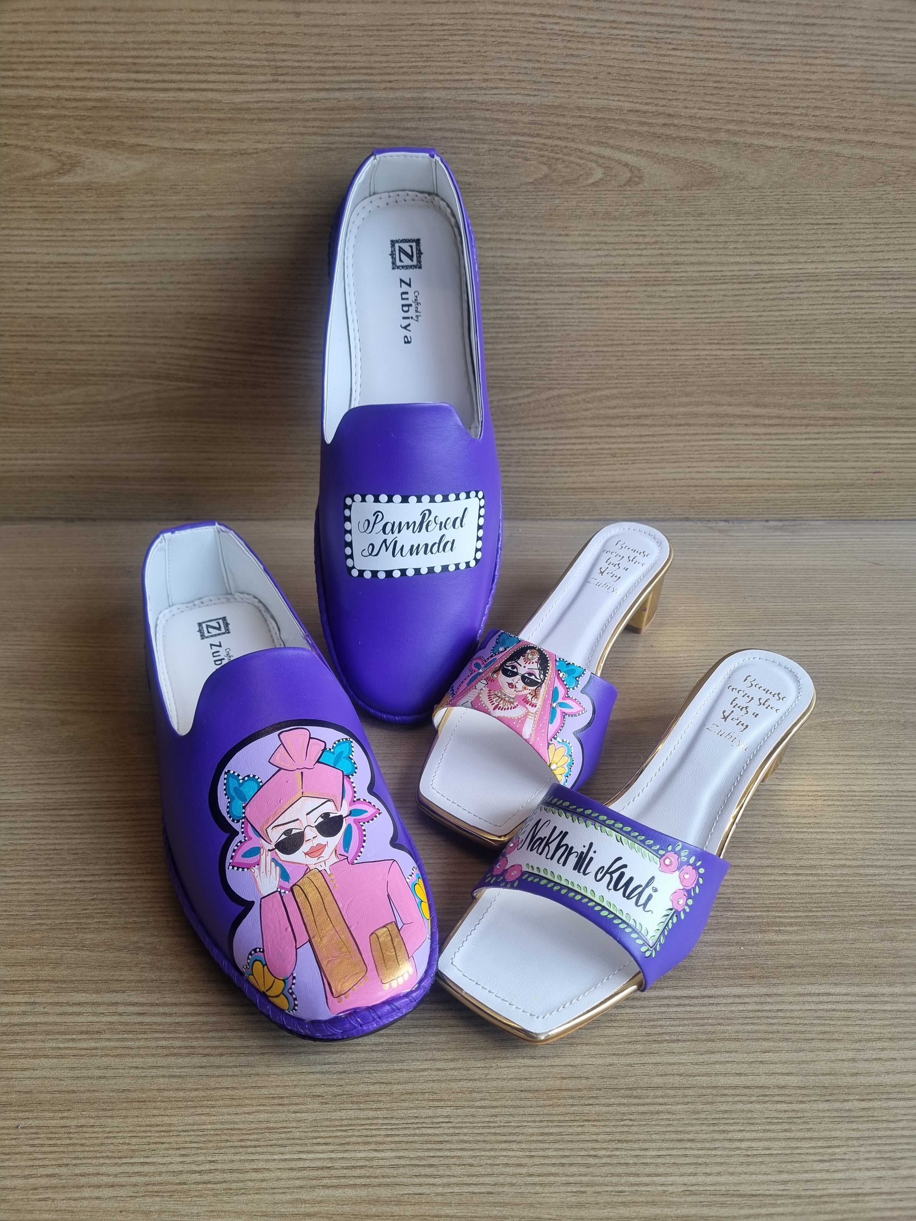 Bright purple swag-couple combo