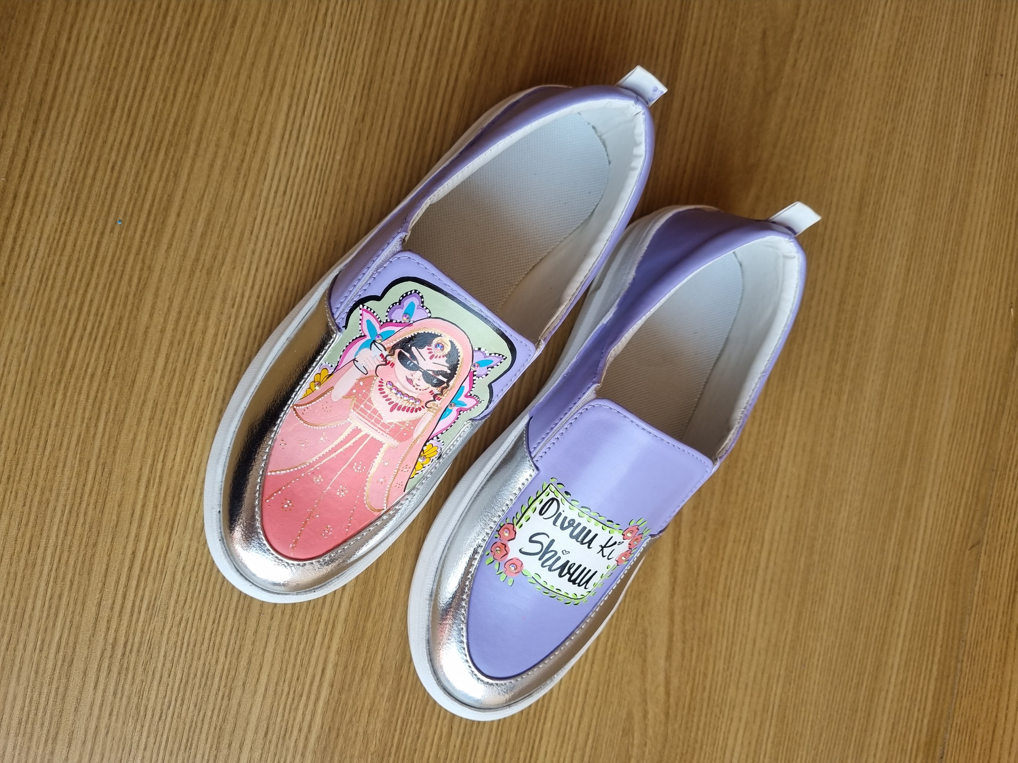 Lavender bride sneakers