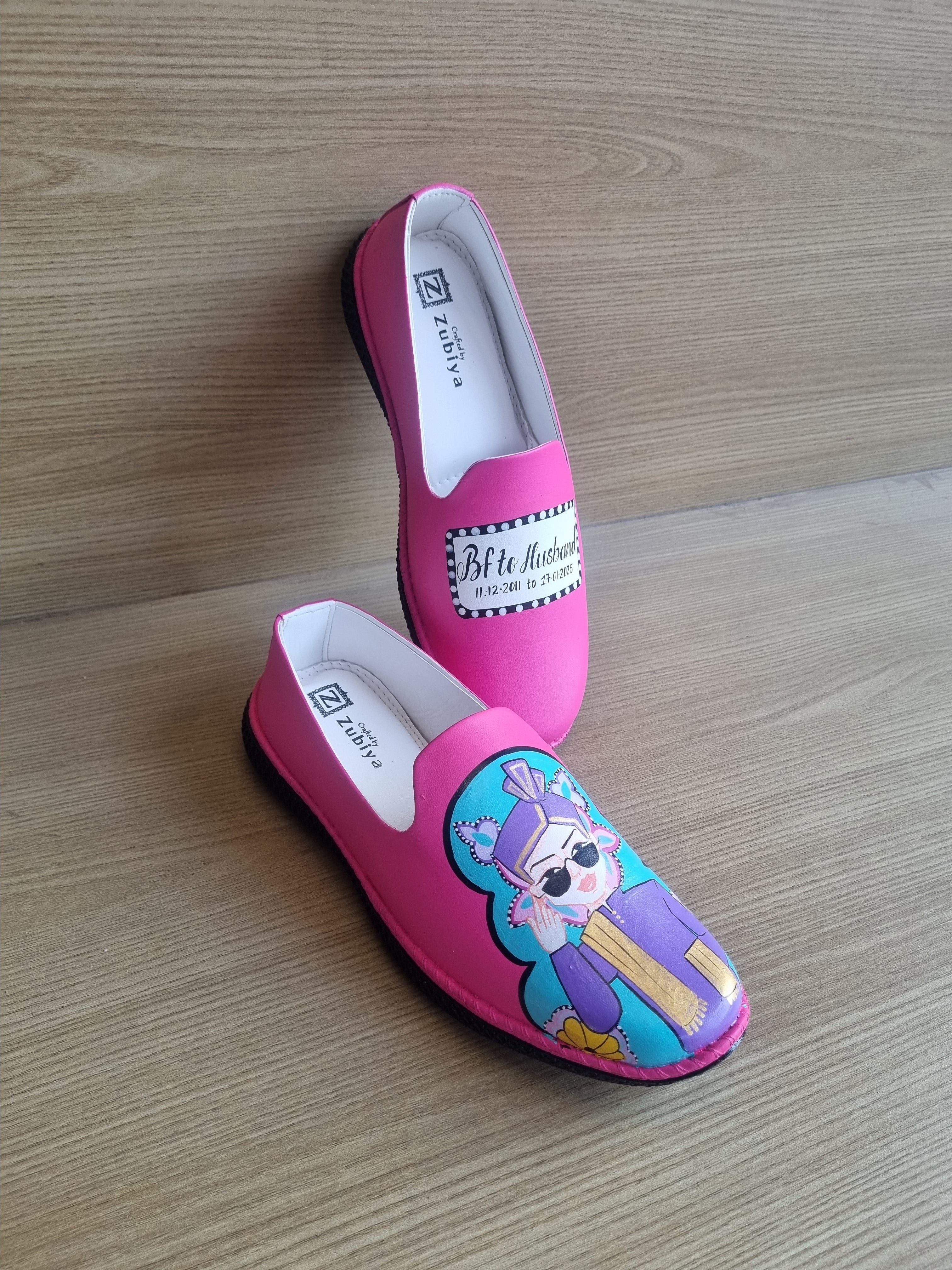 Hot pink swag dulha mojris