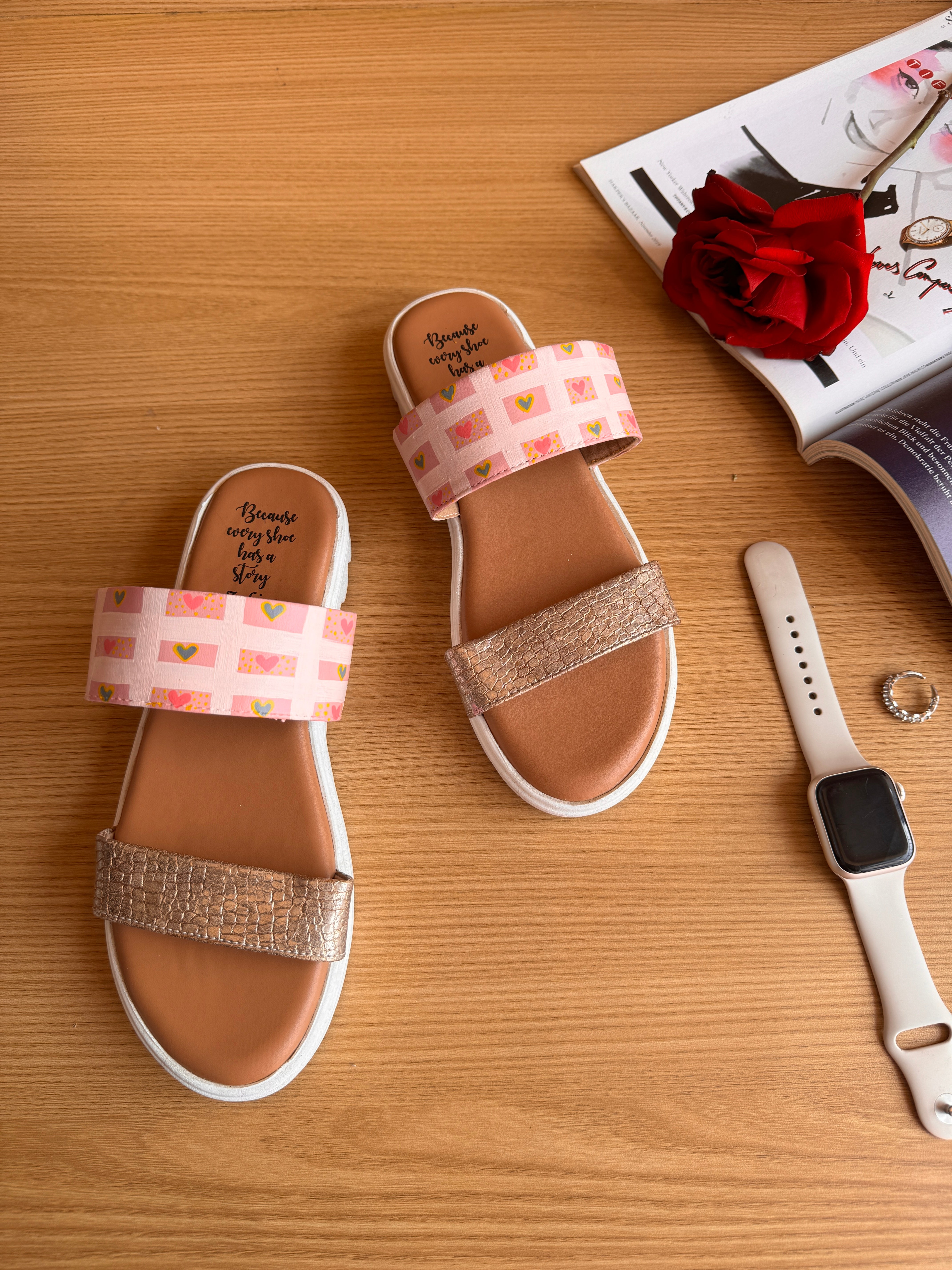 Little hearts double strappy