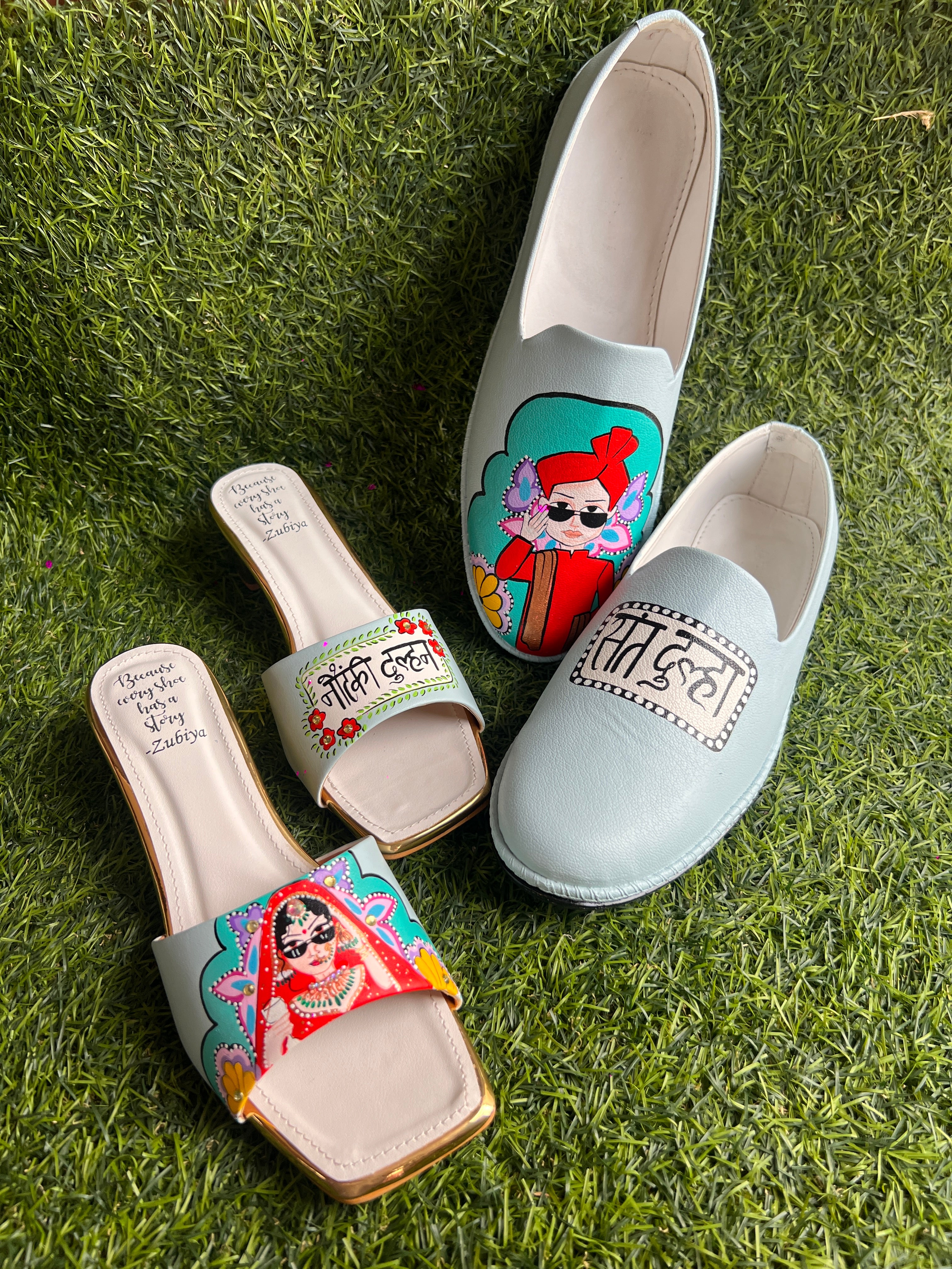 Nautanki - sant powder blue swag couple combo