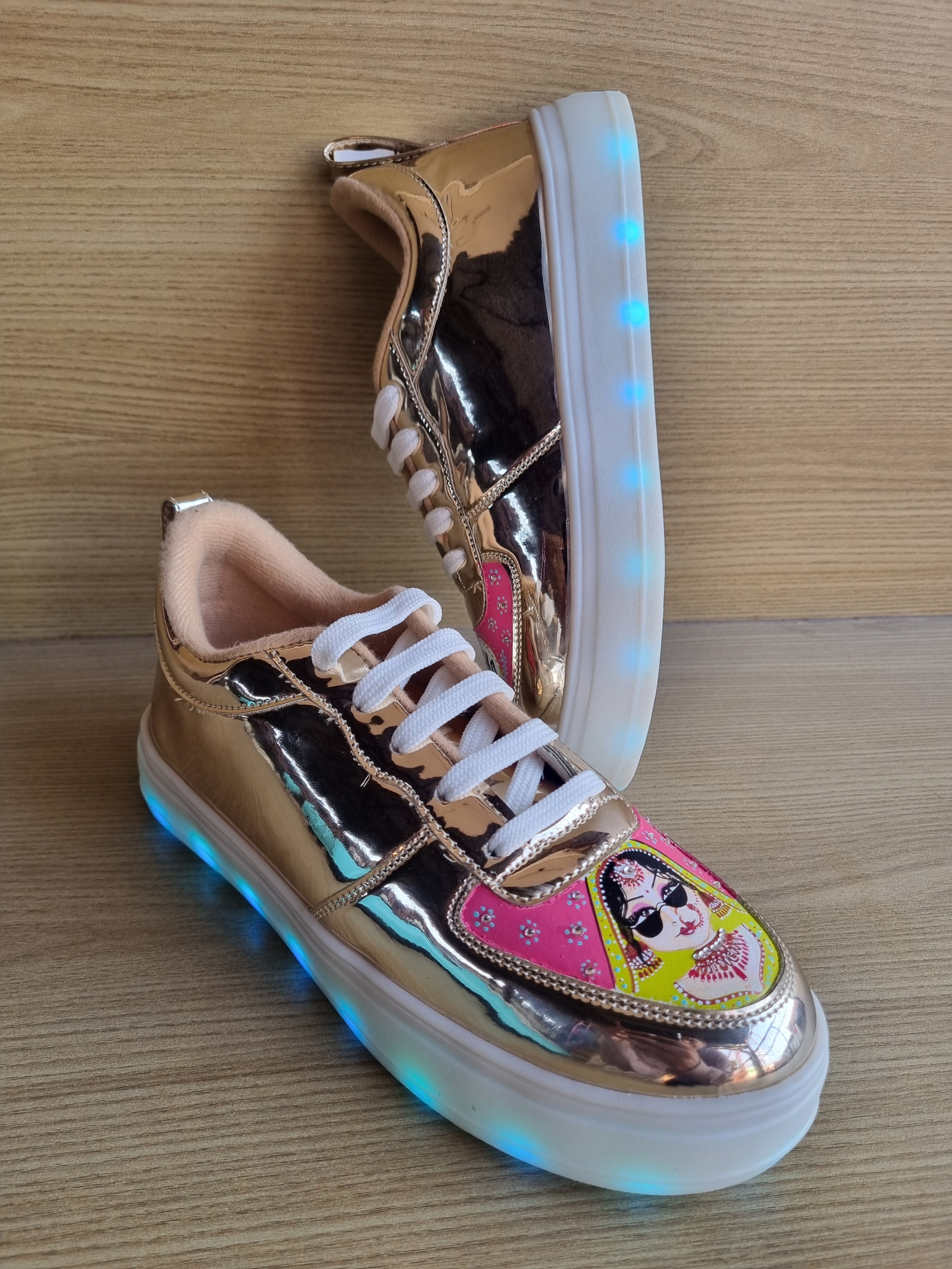 LED RECHARGEABLE GOLDEN BRIDAL  sneakers