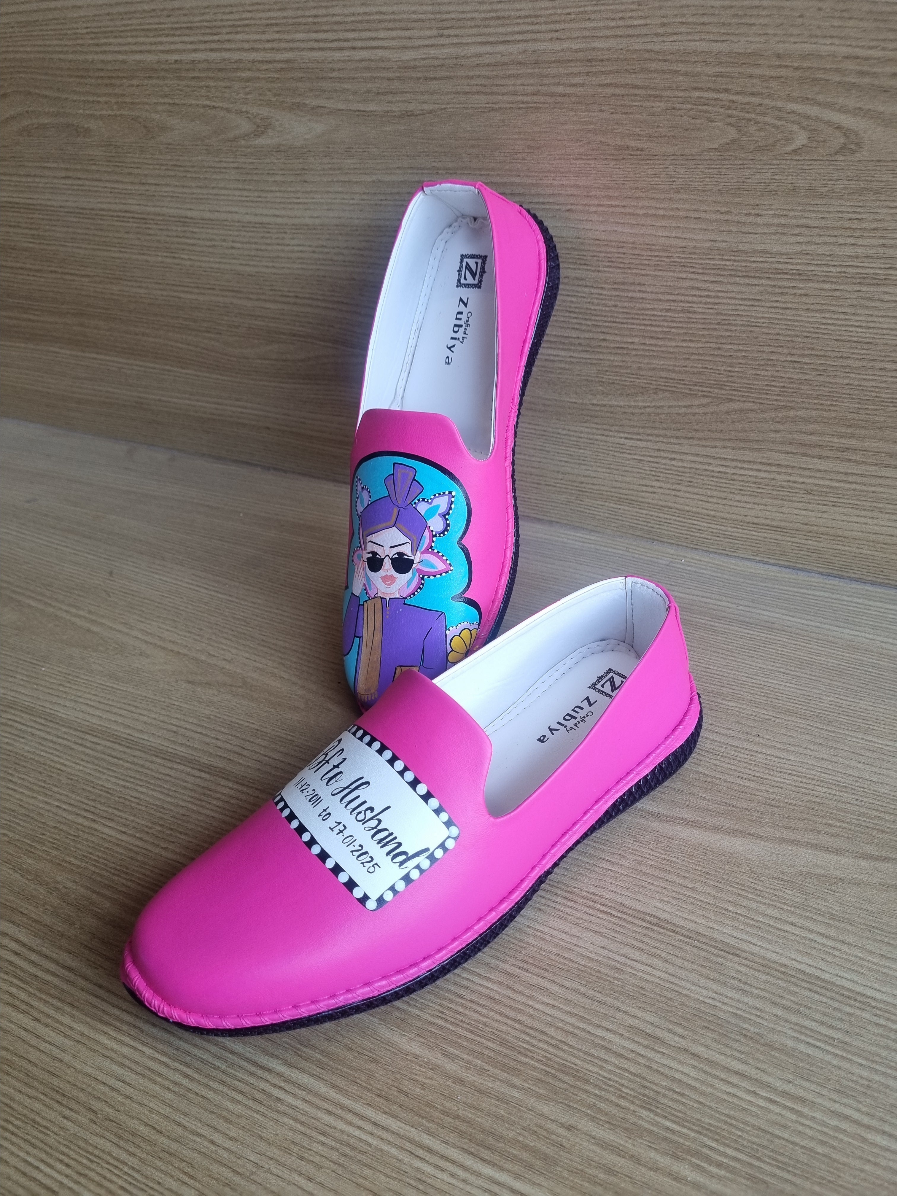 Hot pink swag dulha mojris