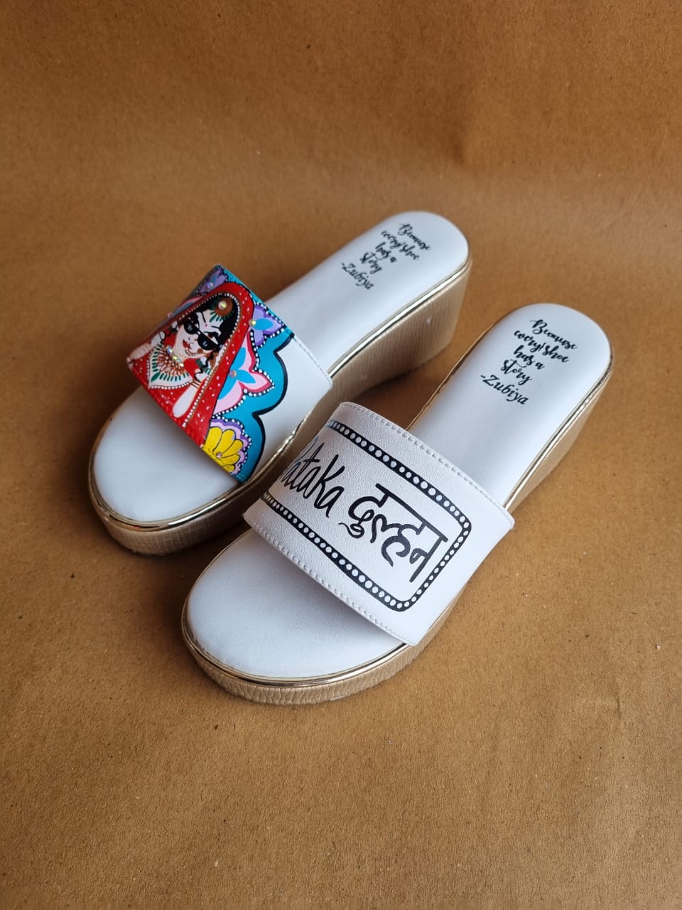 White Slider and wedges couple Combo