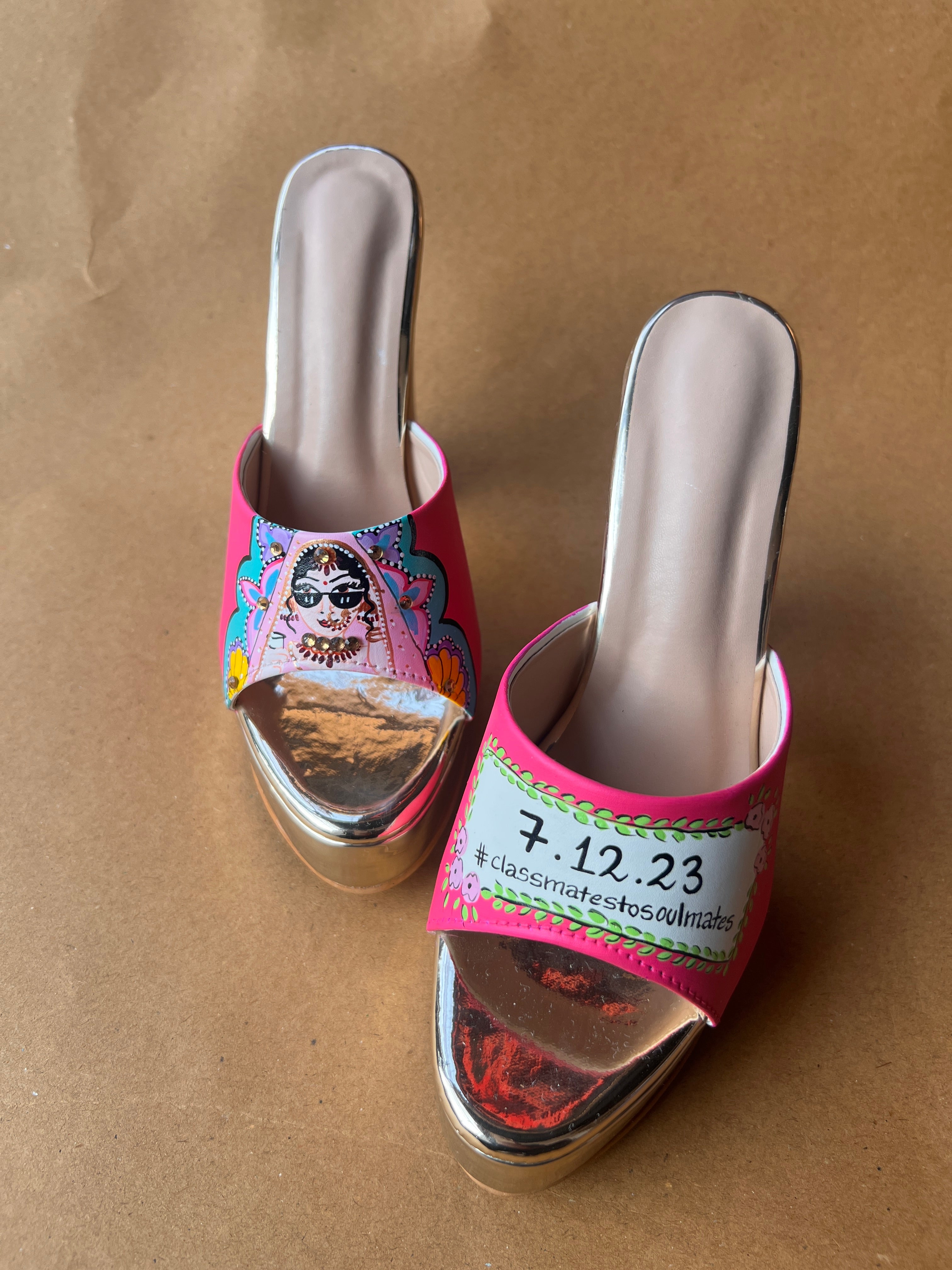 Hot pink swag dulhan 5'inch heels