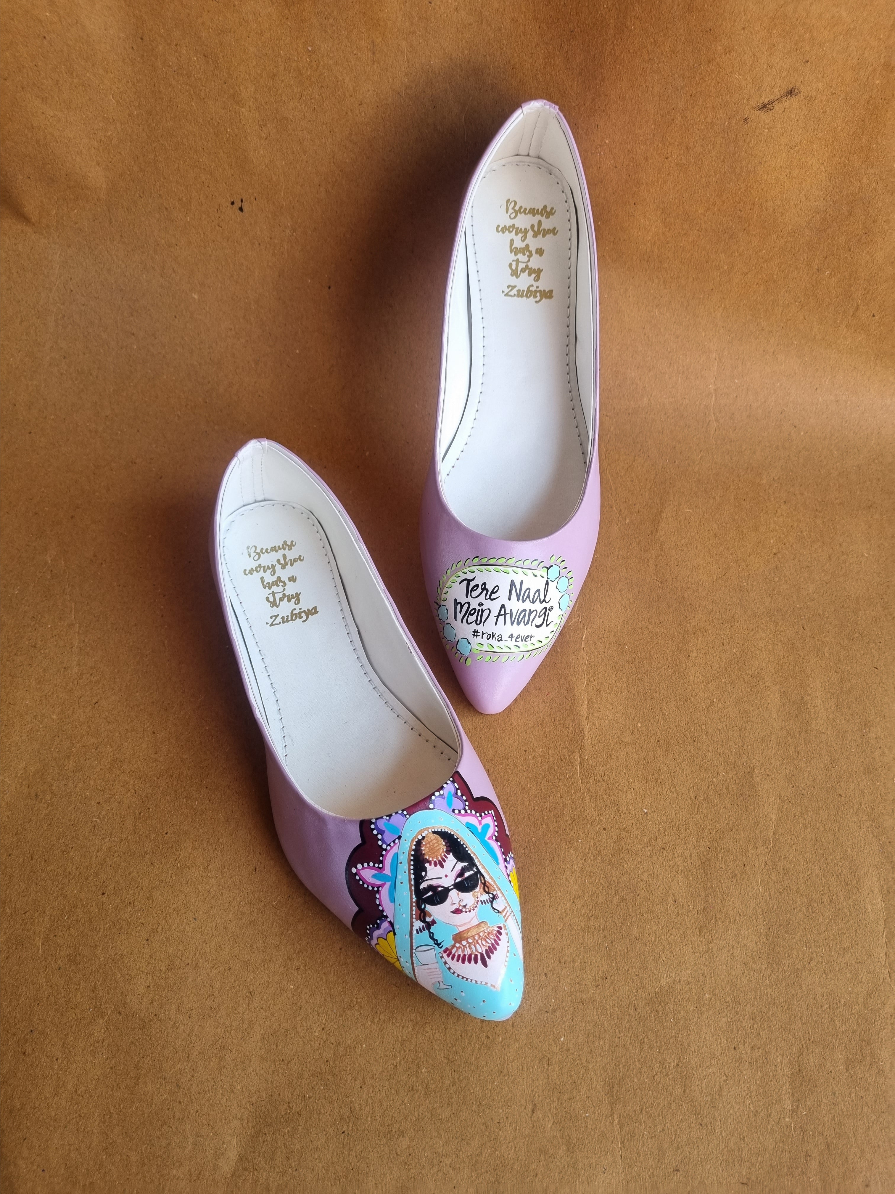 Onion pink swag dulhan pointed juttis