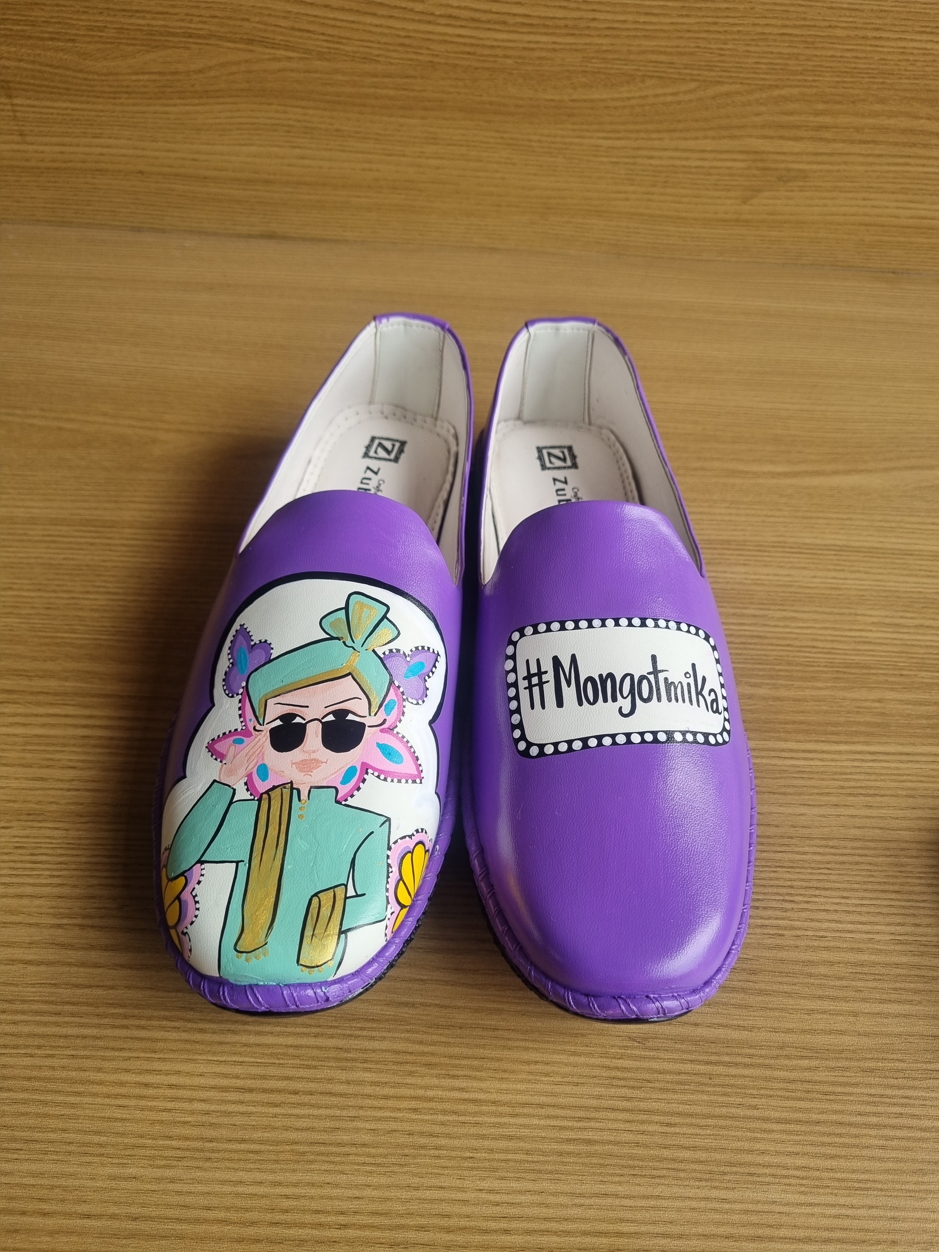 Bright purple flats swag combo