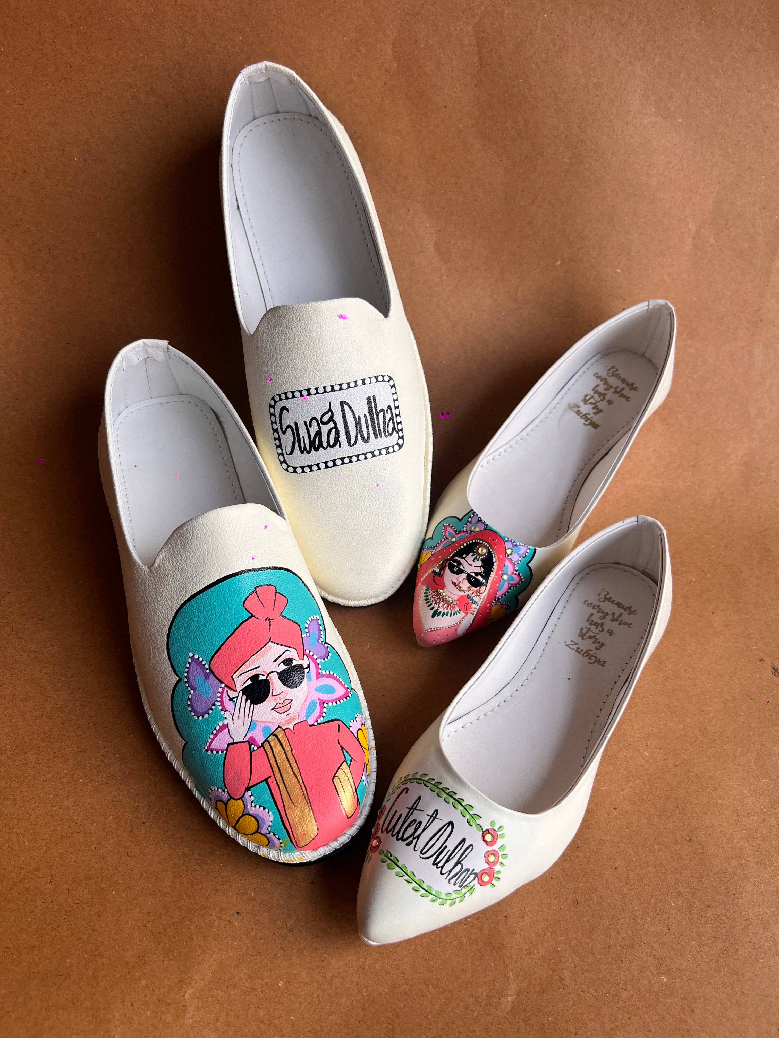 Lime yellow juttis couple combo