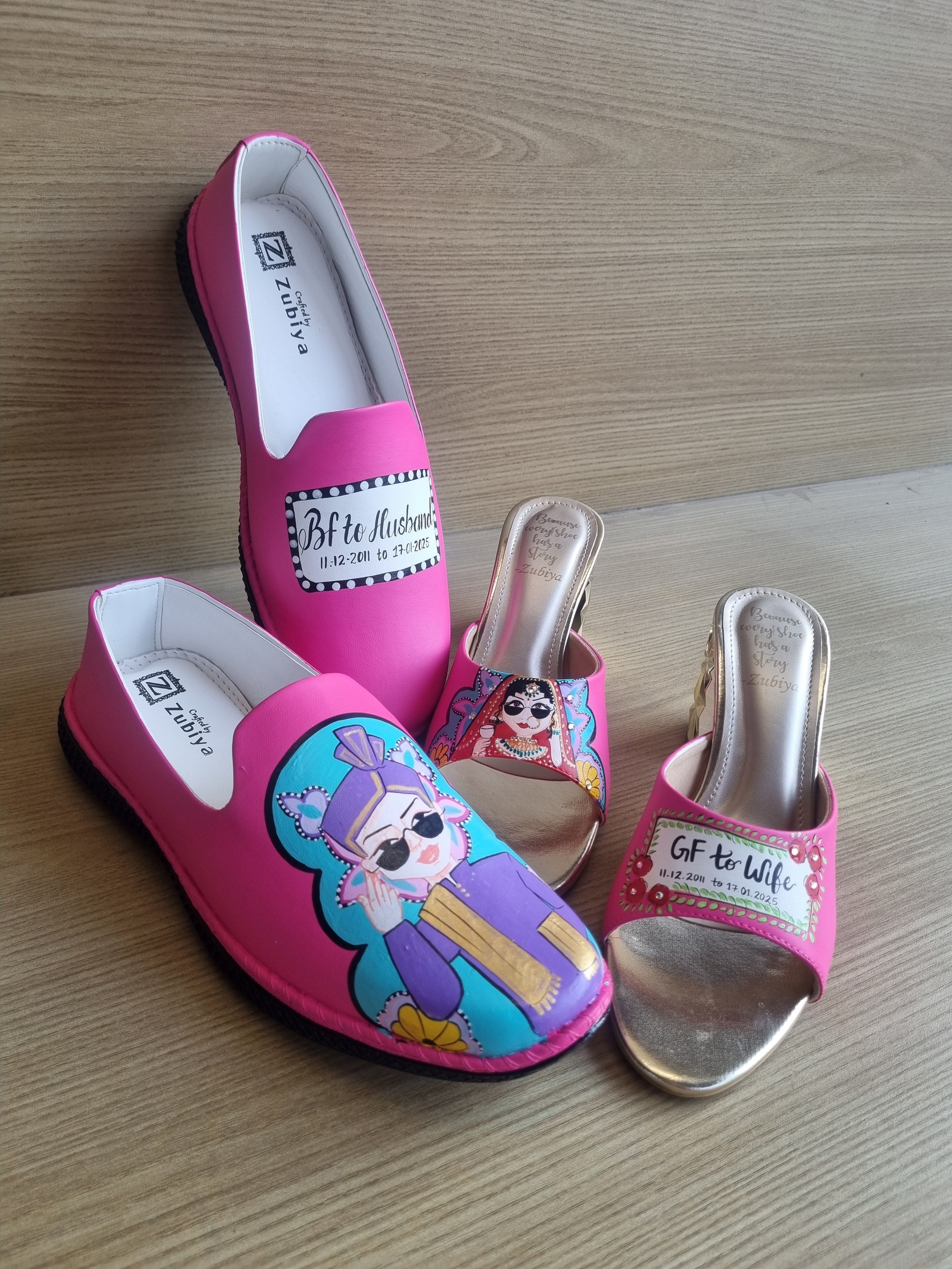 Hot pink 3”inch heels- mens mojri swag couple combo