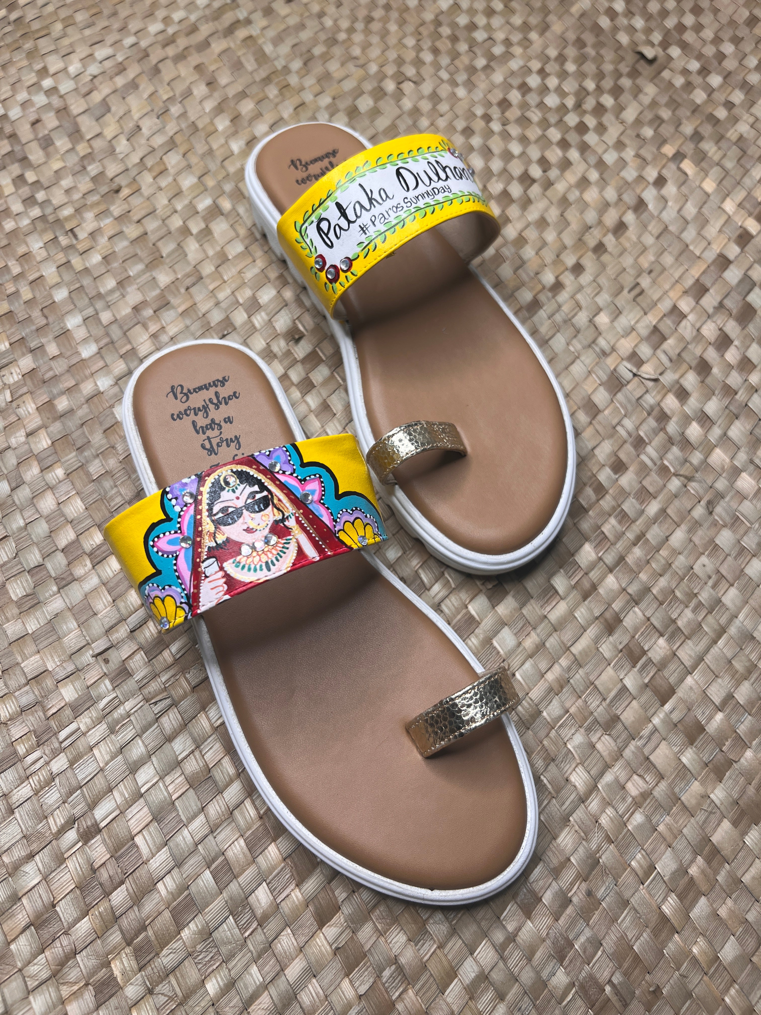 Yellow swag dulhan kohla slides