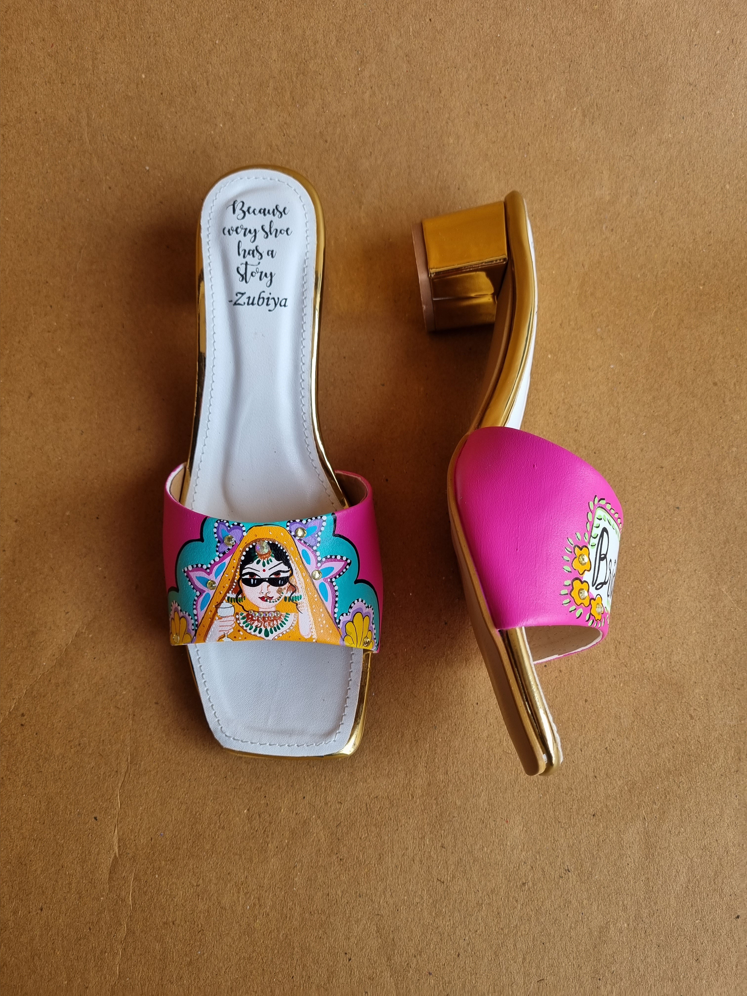 Hot pink Bride squad Artwork Heels